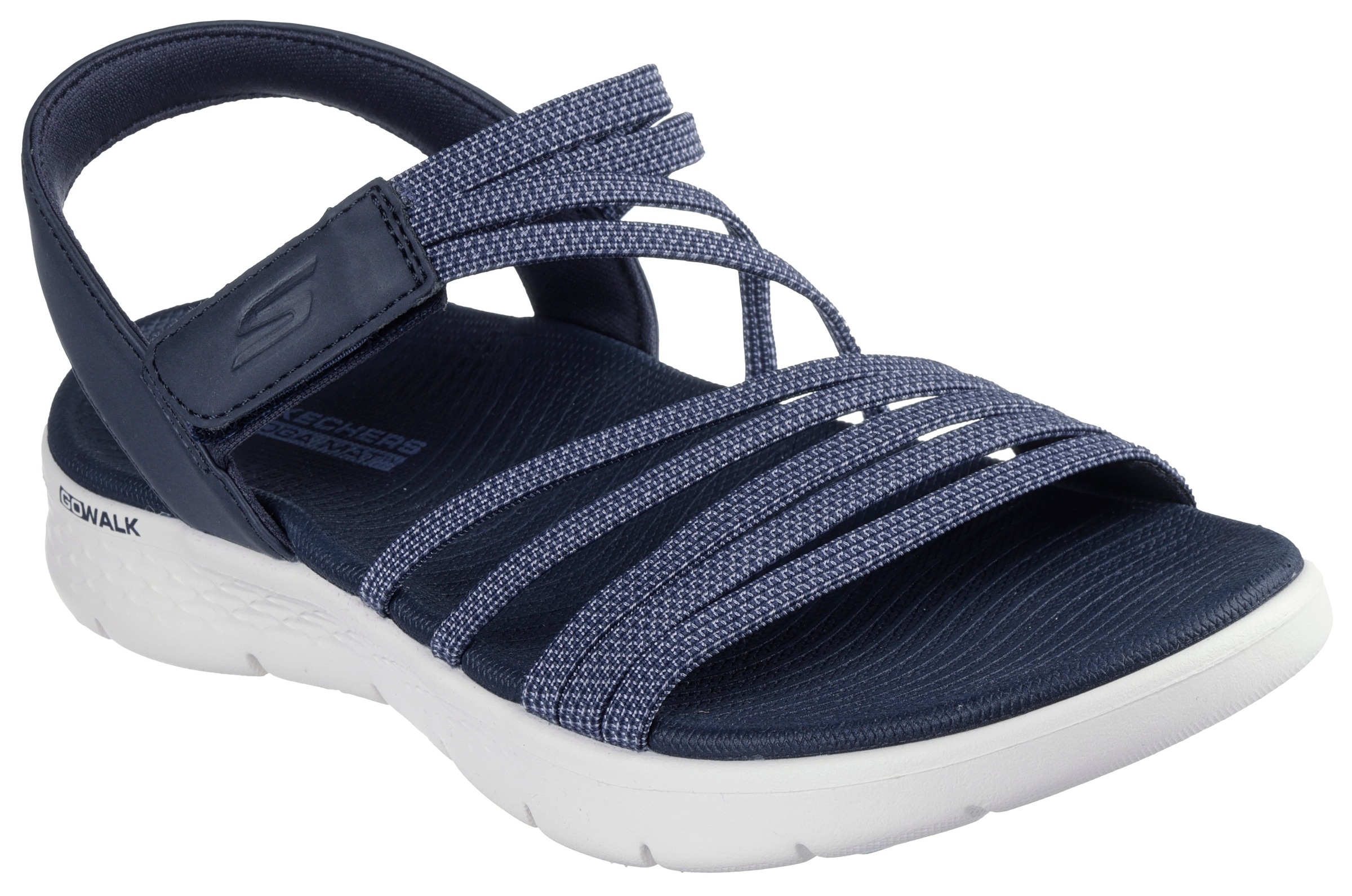 Skechers "GO WALK FLEX SANDAL", Schlupfschuh, Sommerschuh, Plateausandale mit Goga Mat Fußbett