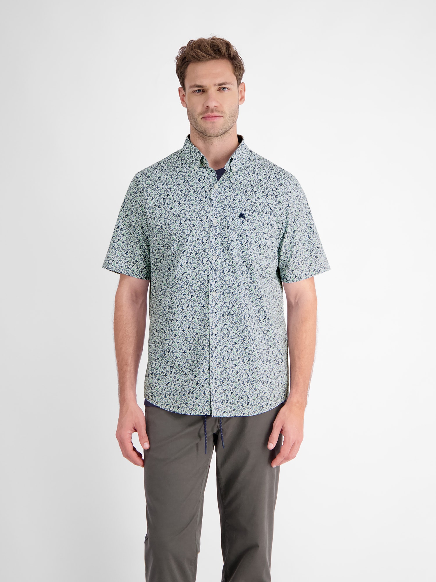Kurzarmhemd »LERROS Kurzarmhemd für Herren mit floralem Print«