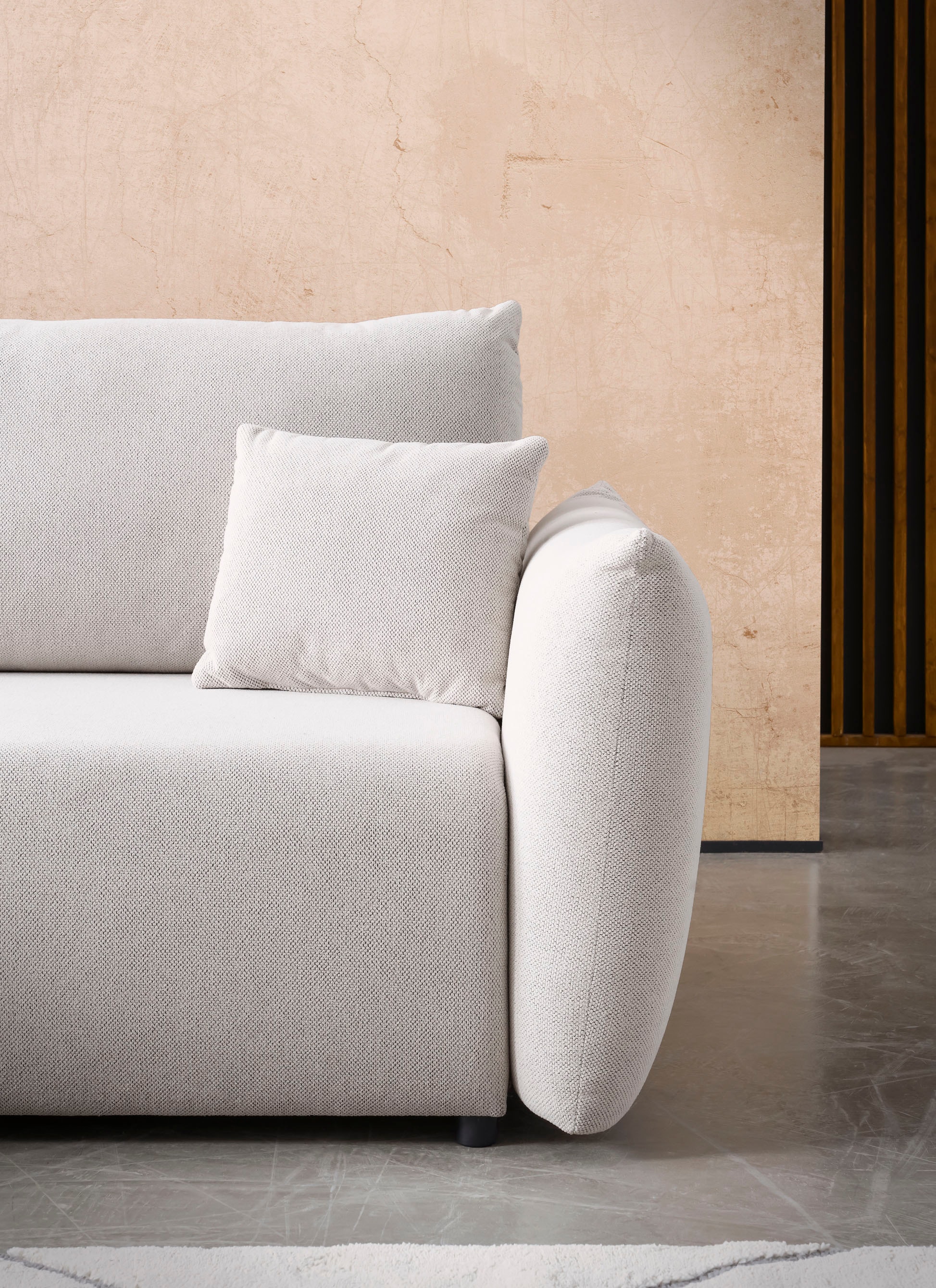 INOSIGN Ecksofa »MAVAS Schlafsofa mit Bettkasten, L-Form,«, ca.257/127cm (Liegefläche 212/145 cm), Cord, Chenille, Struktur
