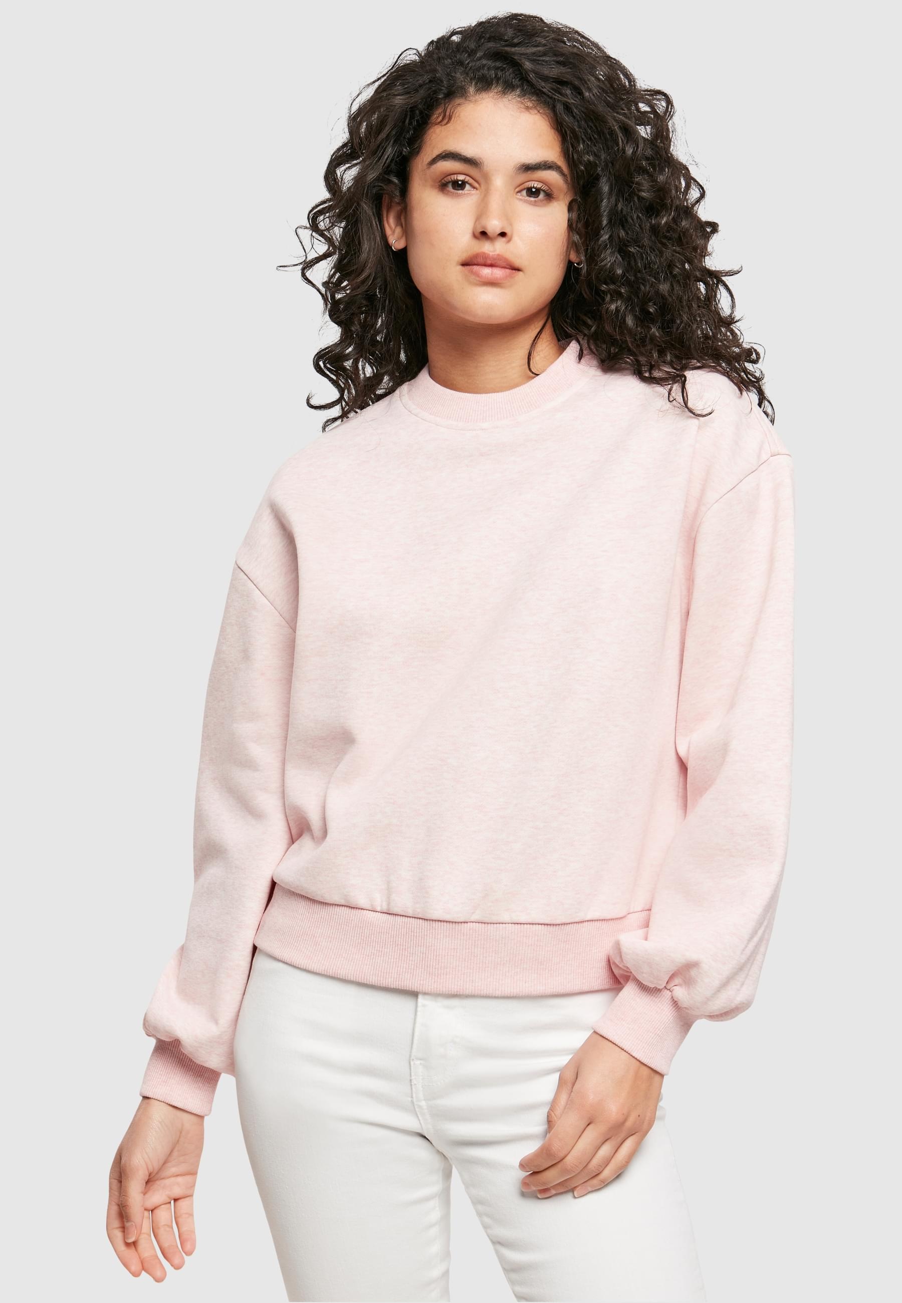 URBAN CLASSICS Sweater »Urban Classics Damen Ladies Oversized Color Melange Crewneck«, (1 tlg.)