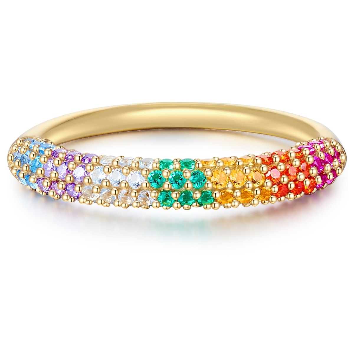 GLANZSTÜCKE MÜNCHEN GSM965 Women's Band Ring Yellow Gold Size 60