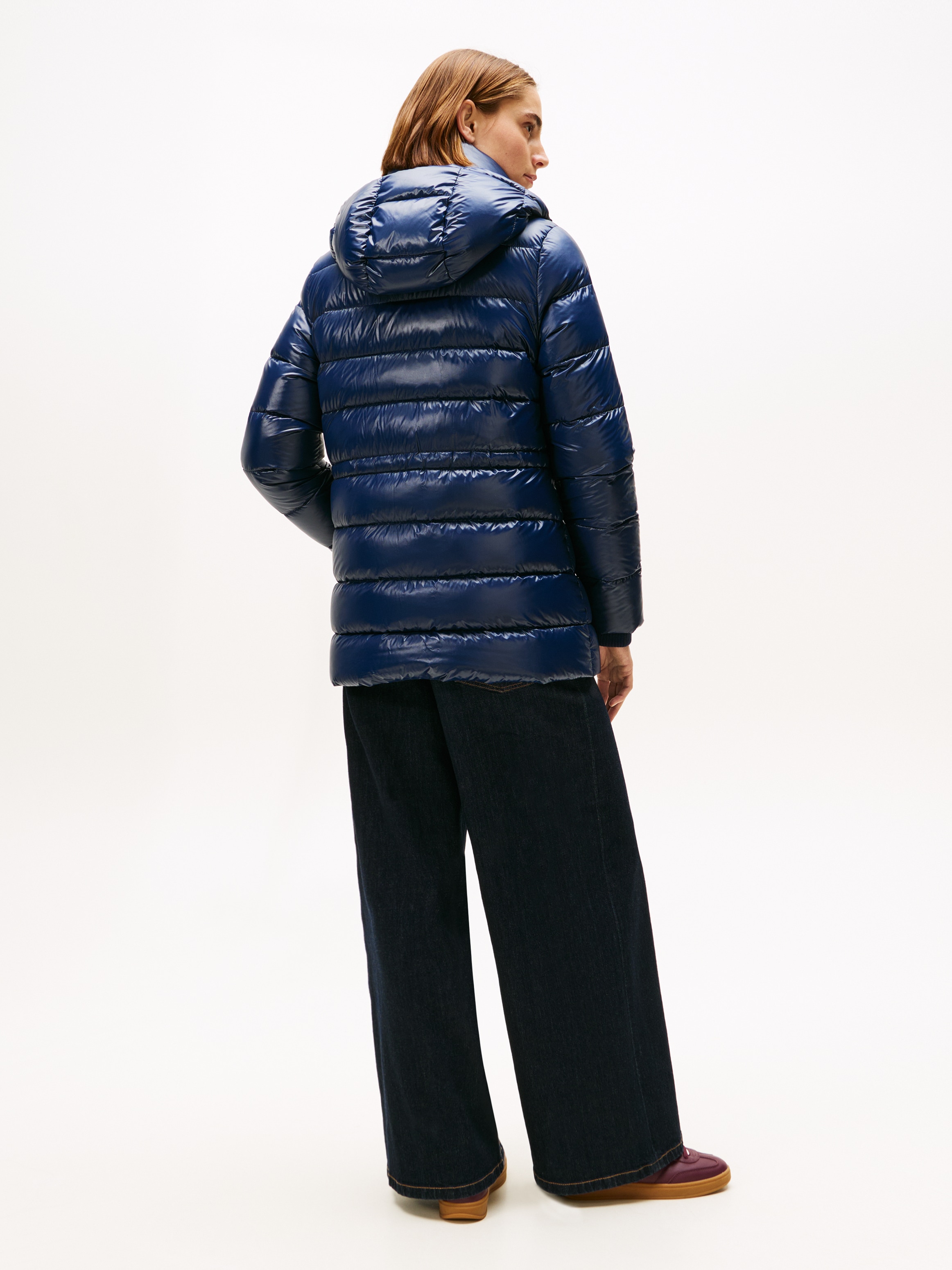 Tommy Hilfiger Steppmantel »GLOSS HW DOWN WAIST REG COAT« in leicht glänzender Optik