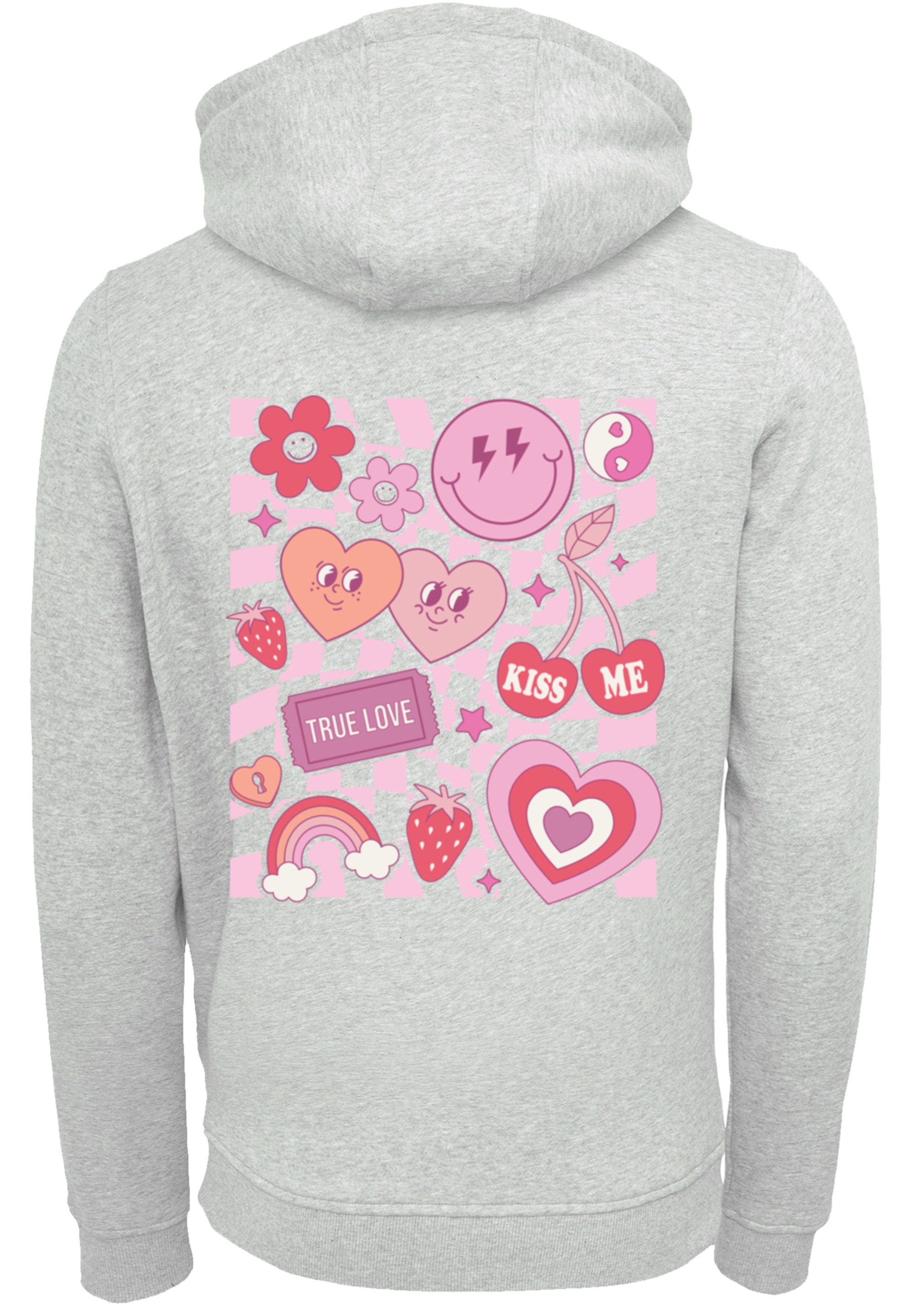 F4NT4STIC Kapuzenpullover »Retro Valentinstag Herz Rainbow Fruits«, Premium Qualität