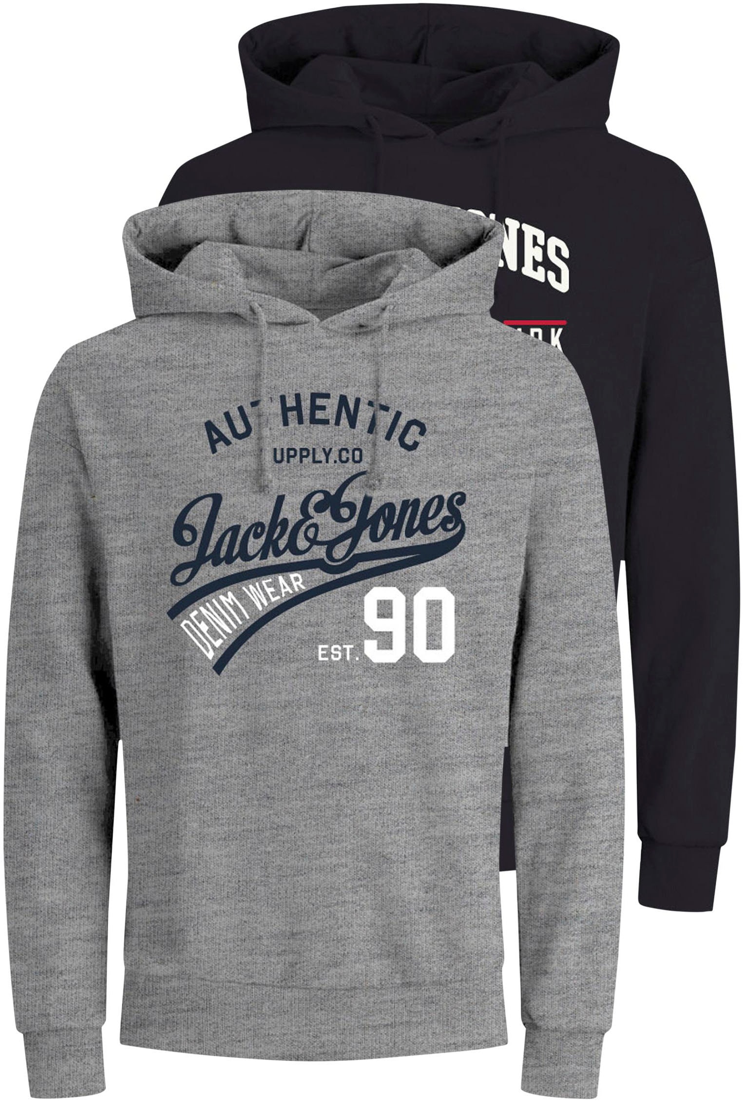 Jack & Jones Kapuzensweatshirt "ETHAN SWEAT HOOD 2PK"