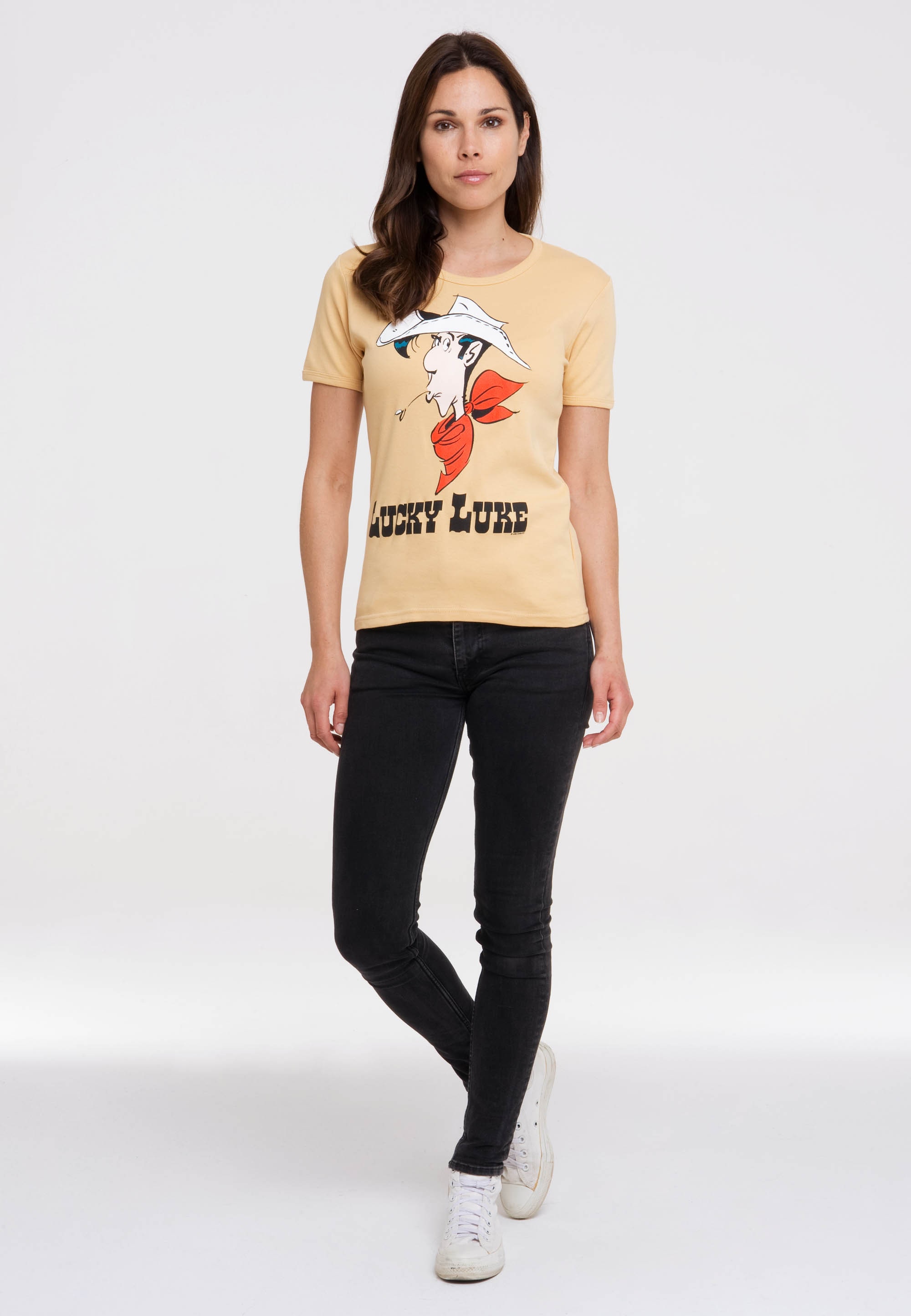 LOGOSHIRT T-Shirt »Lucky Luke Portrait«, mit coolem Print