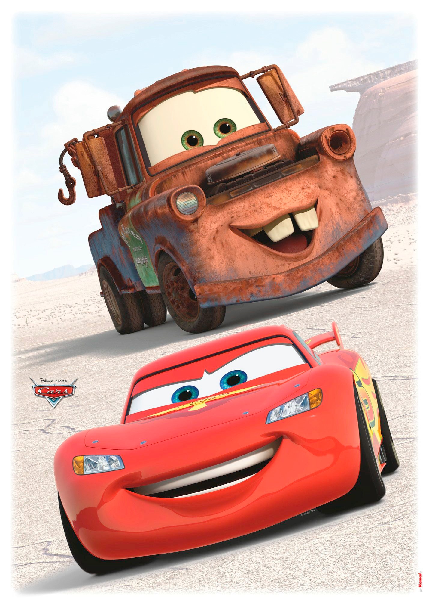 Komar 1100000002199 "Cars Friends - Größe 50 x 70 cm" selbstklebend, Wandsticker, Kinderzimmer