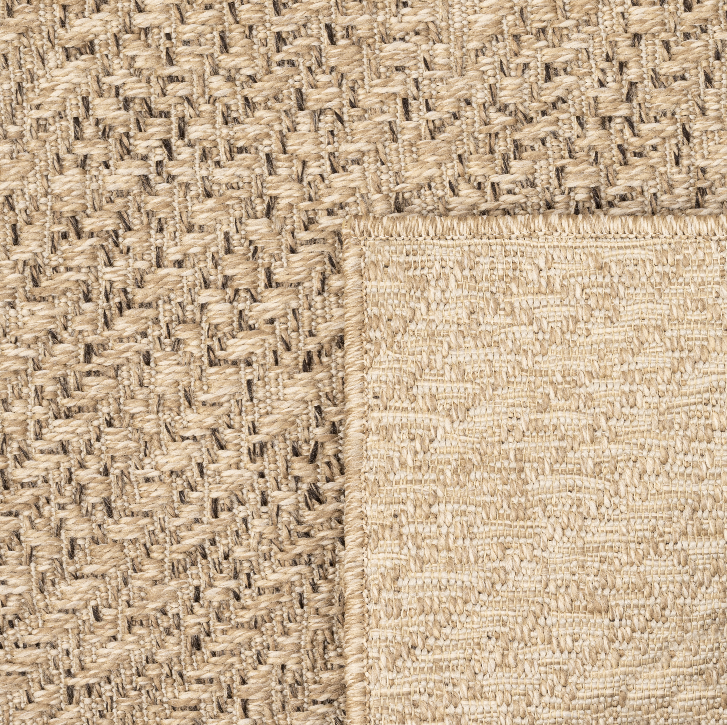 Teppich MERINOS "Kenzy 6", beige (natur), B:80cm H:10mm L:250cm, Polypropylen, Teppiche, Teppich, robuster In- und Outdoor Teppich im natürlichen Jute-Look, wetterfest 3