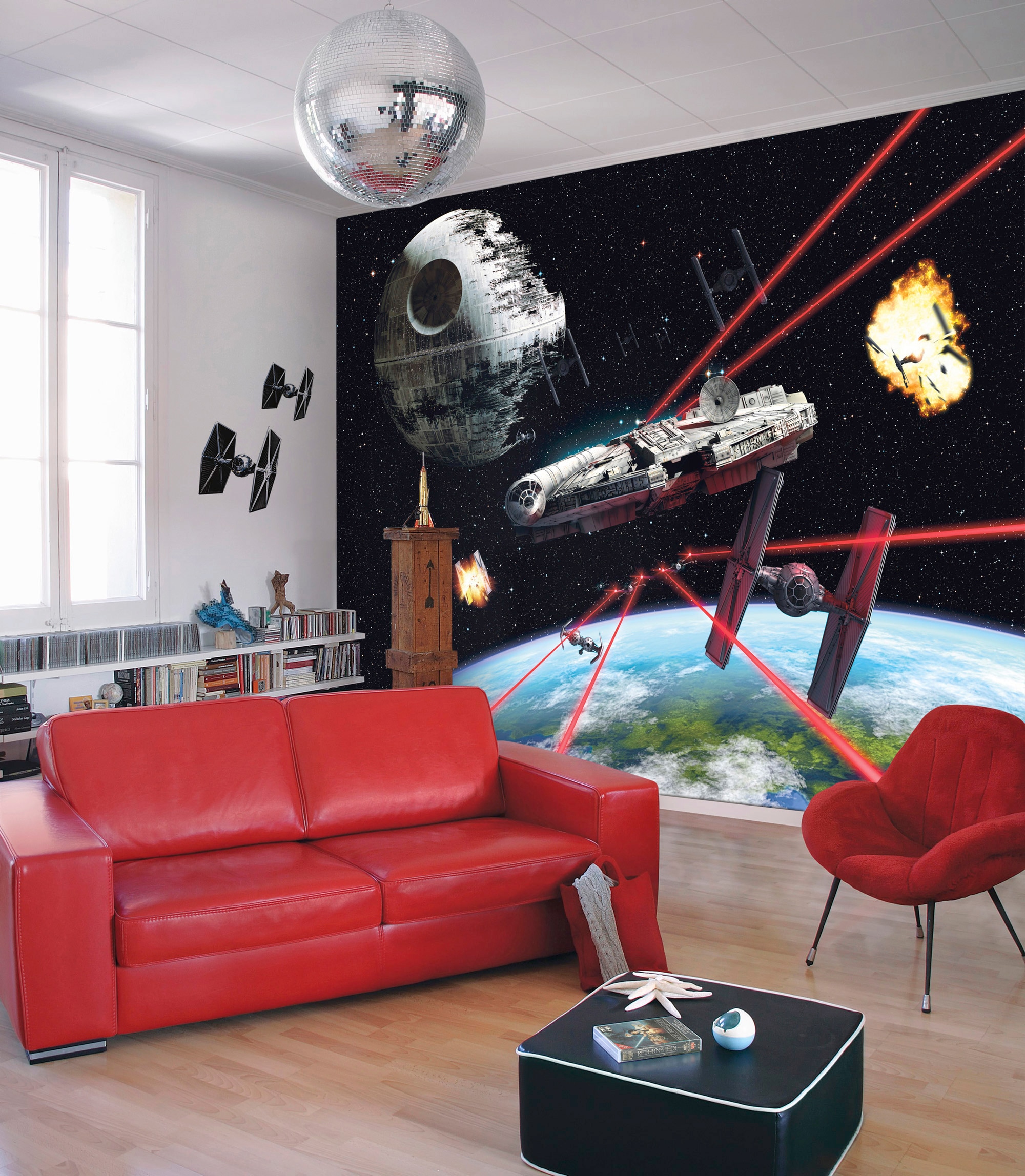 Komar Fototapete »Star Wars Millennium Falcon«, 368x254 cm (Breite x Höhe), inklusive Kleister
