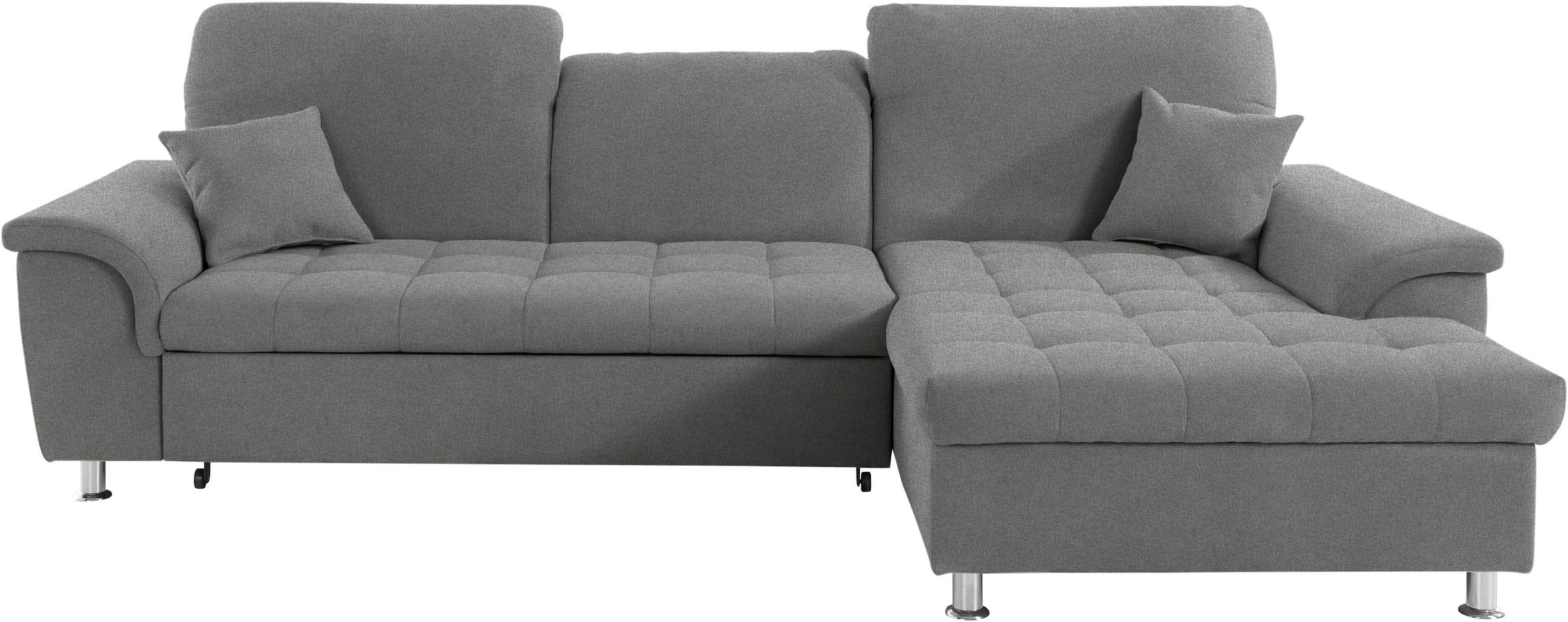 DOMO collection Ecksofa "Franzi, zeitlos und elegant, moderne Sitzheftung, günstig online kaufen