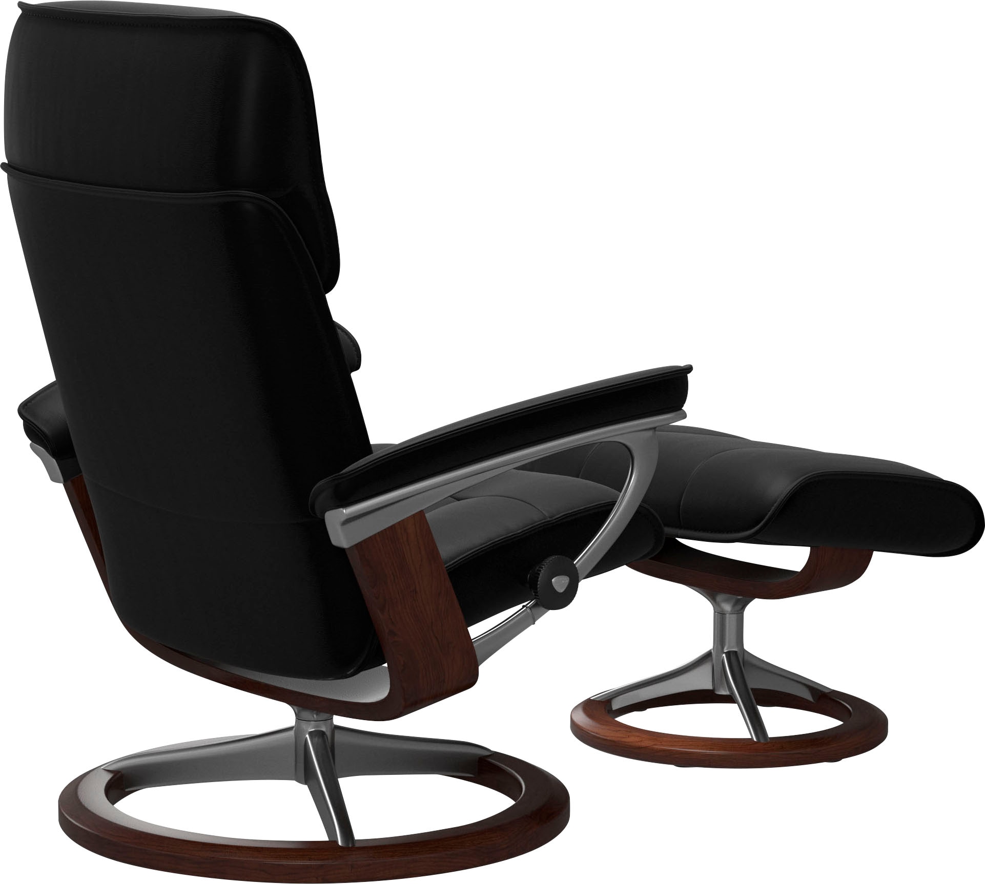 Stressless® Relaxsessel »Admiral«, (Set, Relaxsessel inkl. Hocker), mit Signature Base, Größe M & L, Gestell Braun