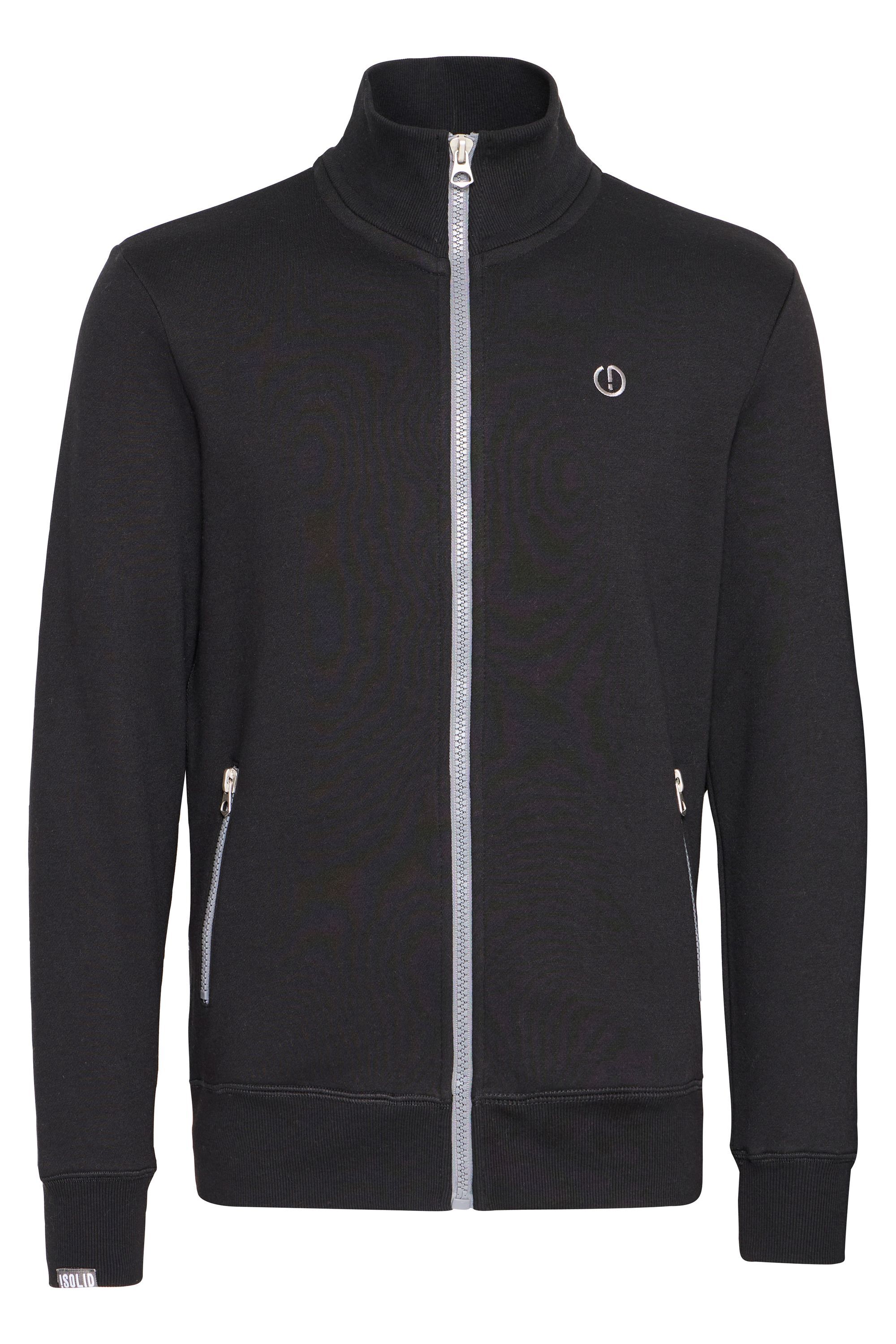 !solid Sweatjacke SOLID "Sweatjacke SDBennTrack", Herren, Gr. L, schwarz, Obermaterial: 50% Baumwolle CO. 50% Polyester PES., Sweatjacken Sweatjacke