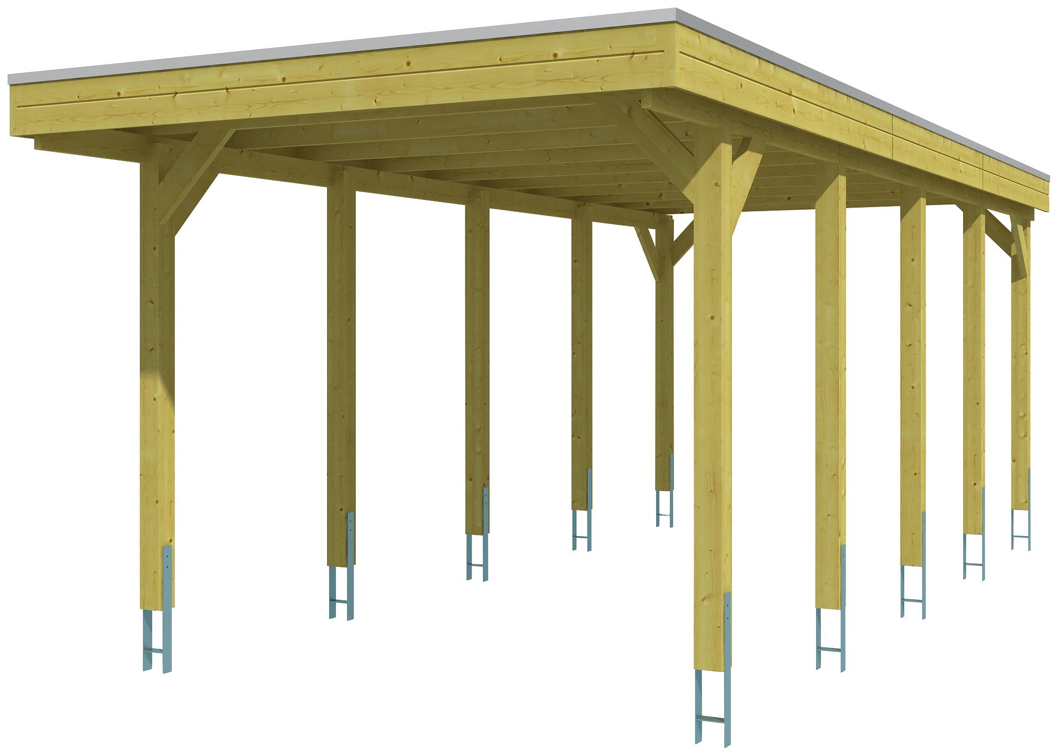 Skanholz Einzelcarport »Friesland«, Holz, 270 cm, grün