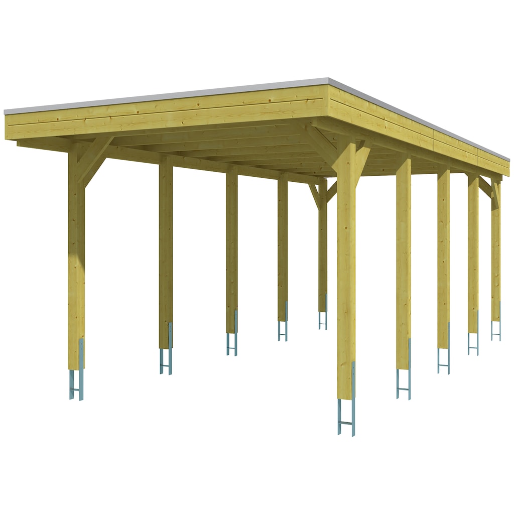 Skanholz Einzelcarport »Friesland«, Holz, 270 cm, grün