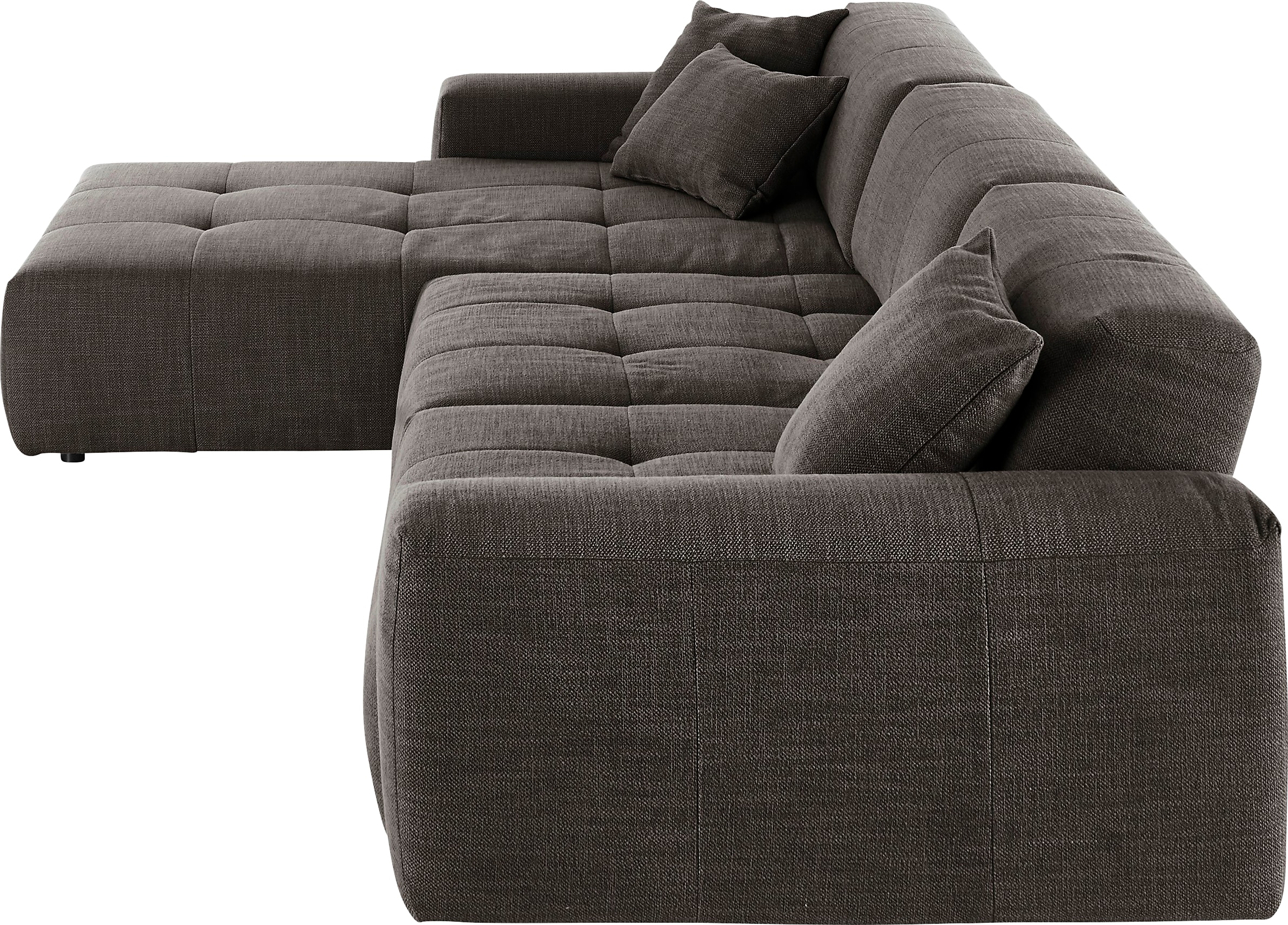 3C Candy Ecksofa »Yoshy mit Komfortfunktionen, modern und bequem, L-Form«, Zwei verschiedene Sitztiefen durch verstellbare Rückenlehne