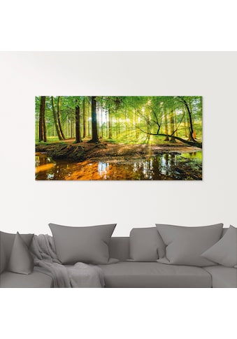 Artland Stiklinis paveikslas »Wald su Bach« Wa...
