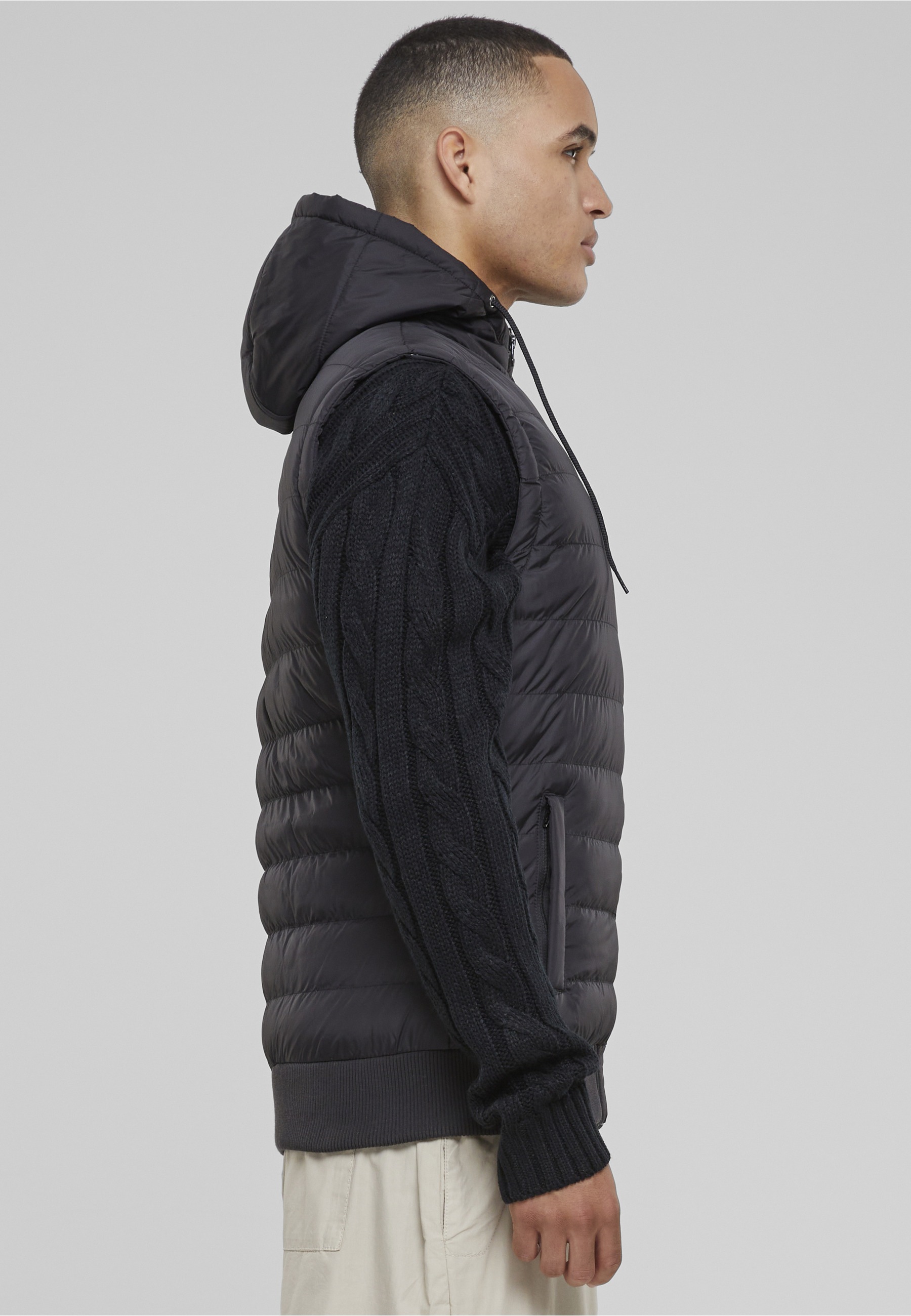 URBAN CLASSICS Jerseyweste »Urban Classics Herren Small Bubble Hooded Vest« 1