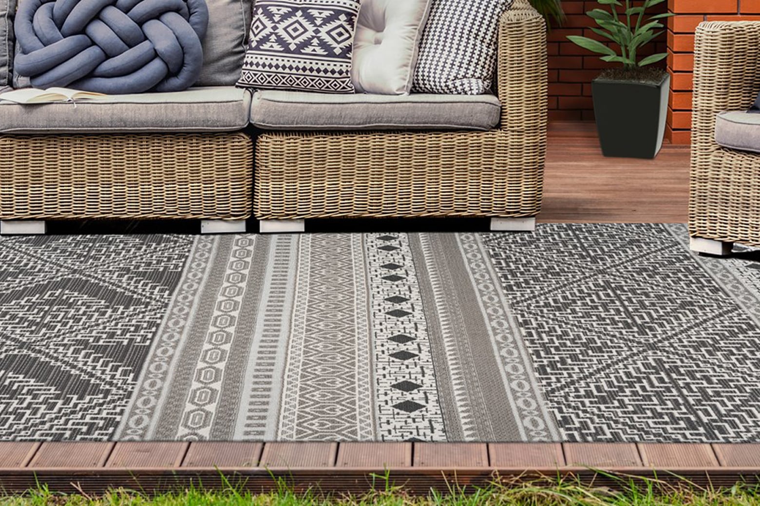 my home Teppich "Alima" rechteckig 10 mm Höhe In- und Outdoor geeignet, pfl günstig online kaufen