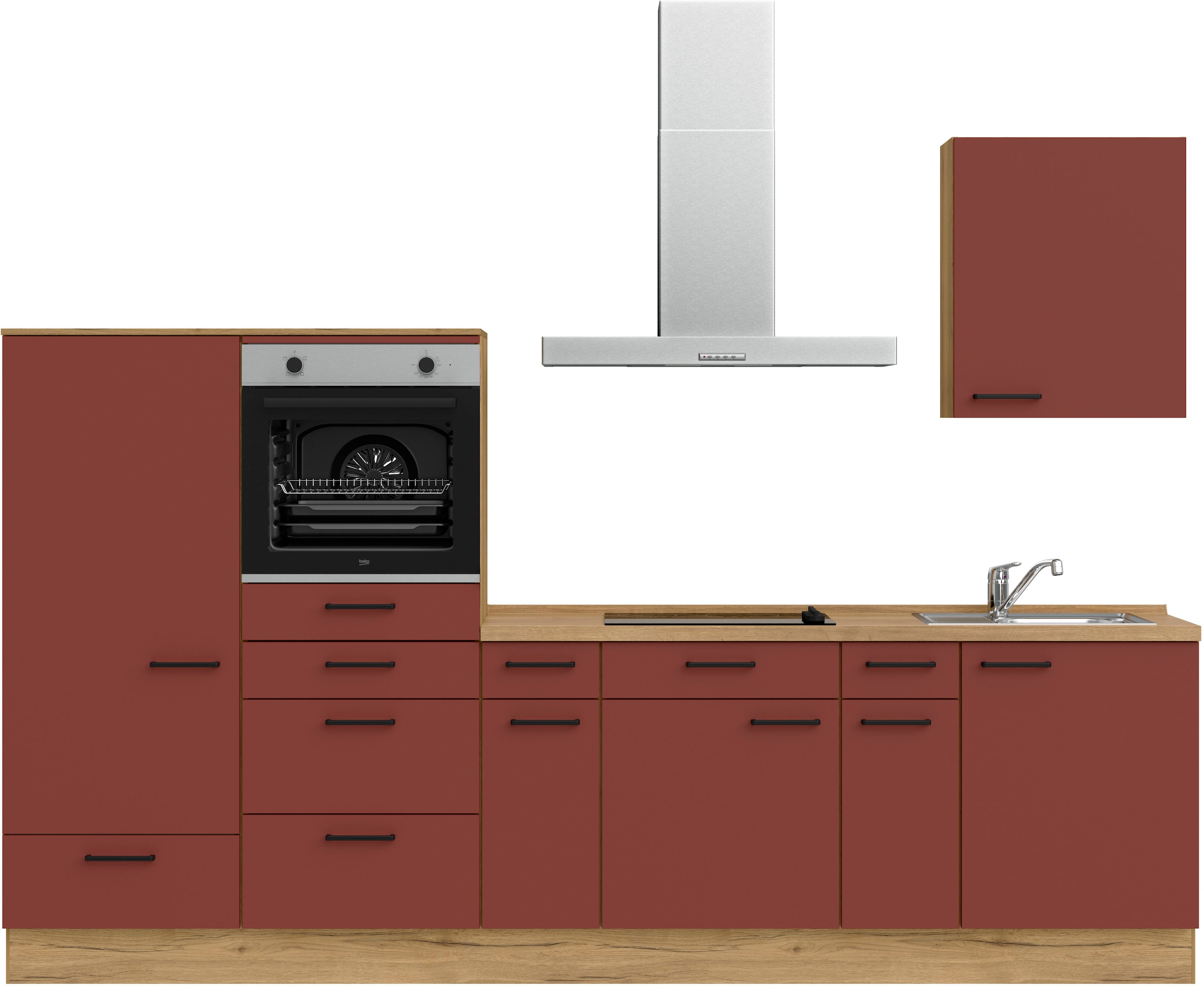 nobilia ""Easytouch I", NEU: individuell anpassbar mit gratis Profi-Beratung" vormontiert, Breite 300 cm, Ausrichtung wählbar, wahlw. mit E-Geräten