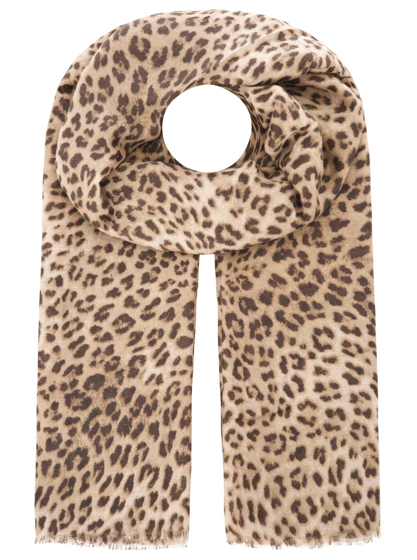 Zwillingsherz Schal »"Print Leo"« Leomuster, Fransen an den Enden
