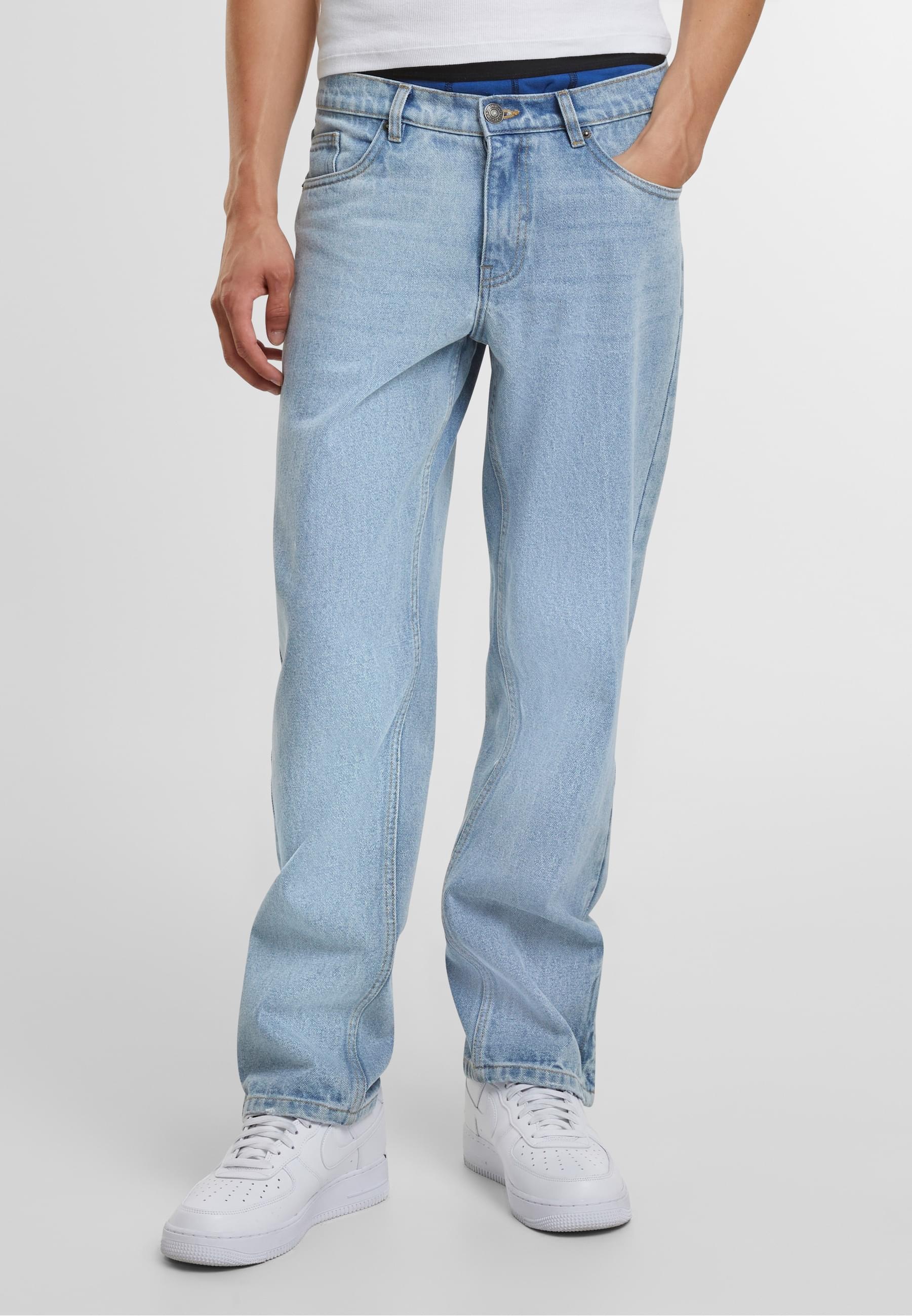 URBAN CLASSICS Bequeme Jeans »Urban Classics Herren Heavy Ounce Straight Fit Zipped Jeans«
