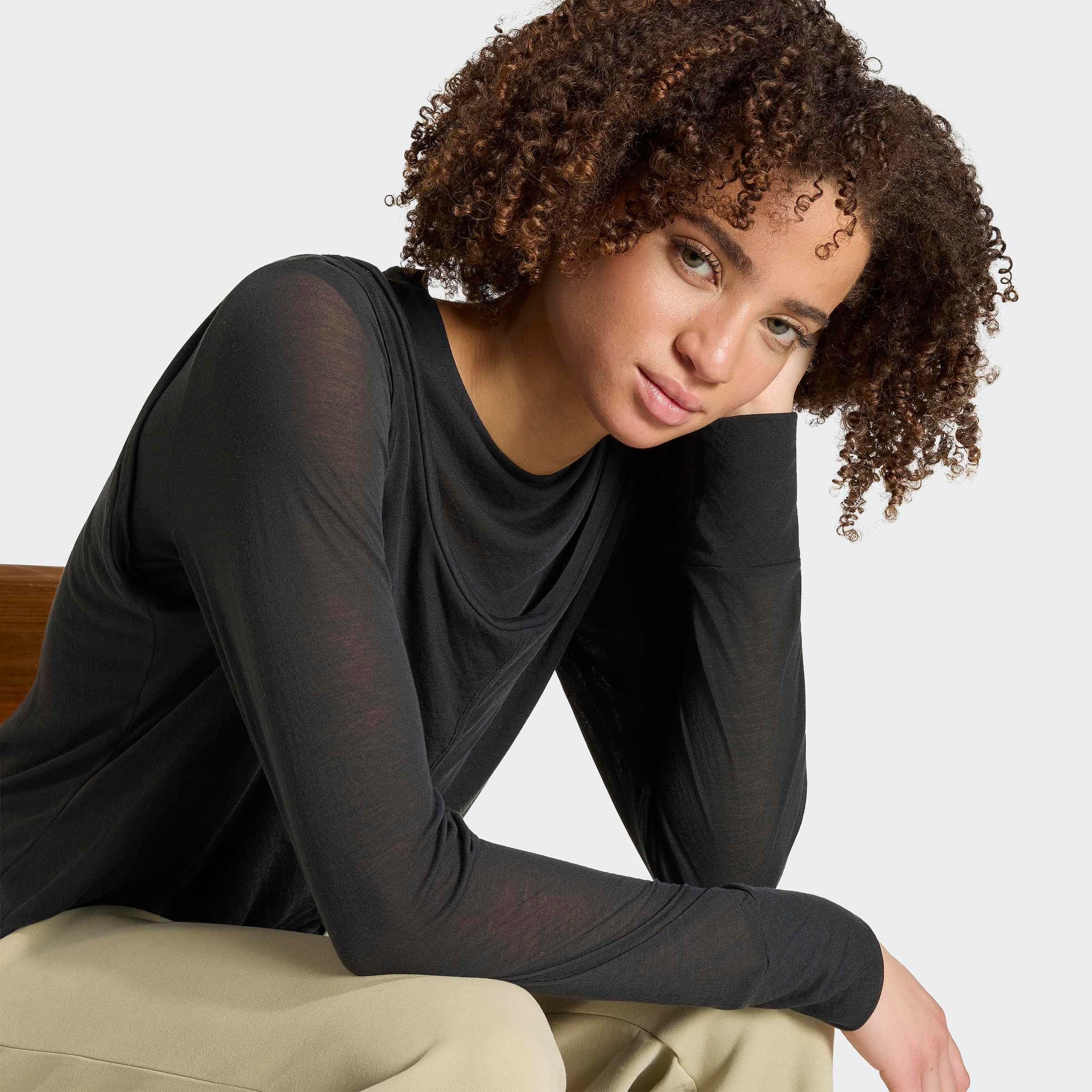adidas Sportswear Langarmshirt »SOFT LUX LONGSLEEVE, TRANSPARENT«