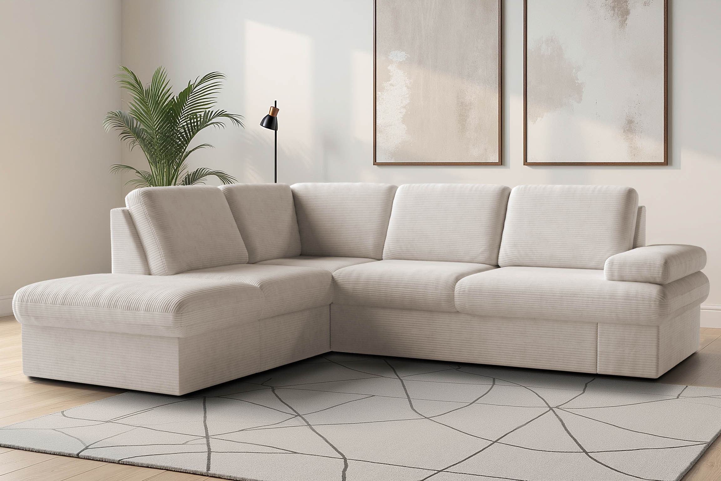 sit&more Ecksofa "Moreno L-Form, B: 238 cm" mit Armteilverstellung, optional Schlaffunktion