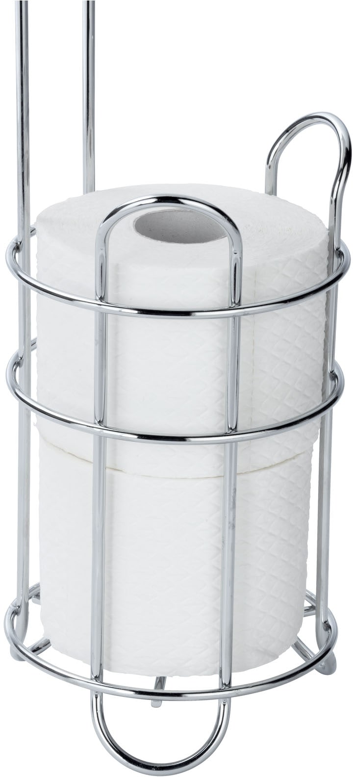 WENKO Toilettenpapierhalter »Toilettenpapierhalter mit Ablage« freistehender Klopapierhalter mit Ersatzrollenhalter und Ablage