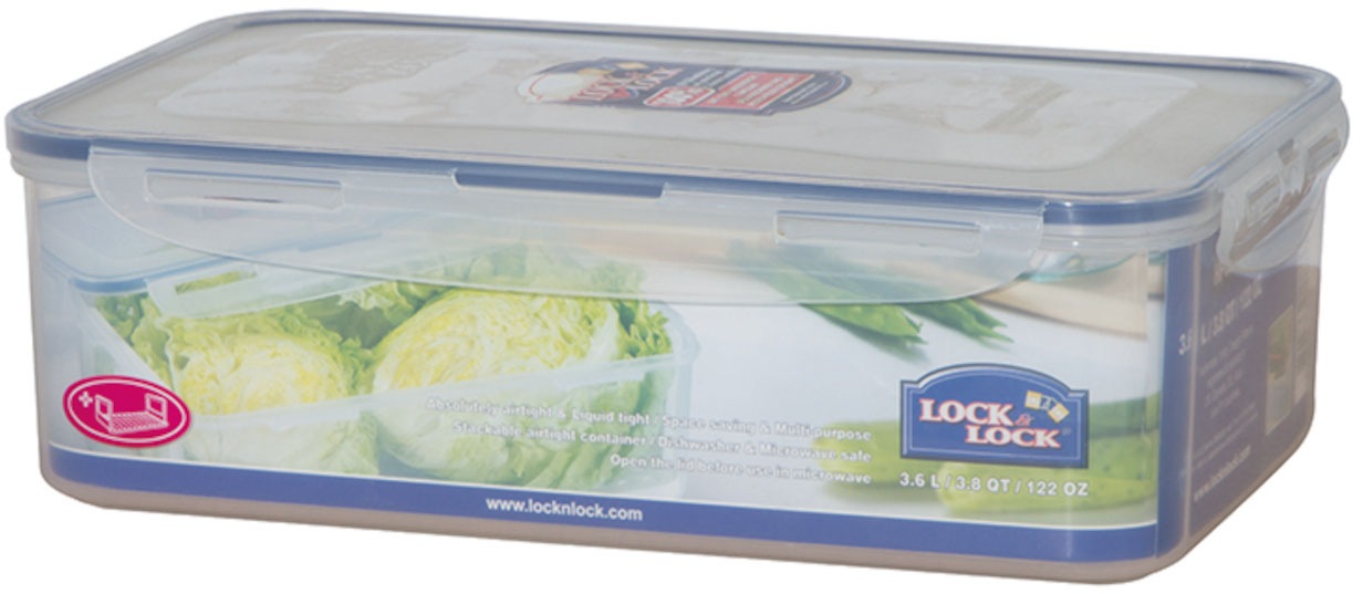 LOCK & LOCK Vorratsdose, (1 tlg.), rechteckig, 3,6 l mit Serviereinsatz