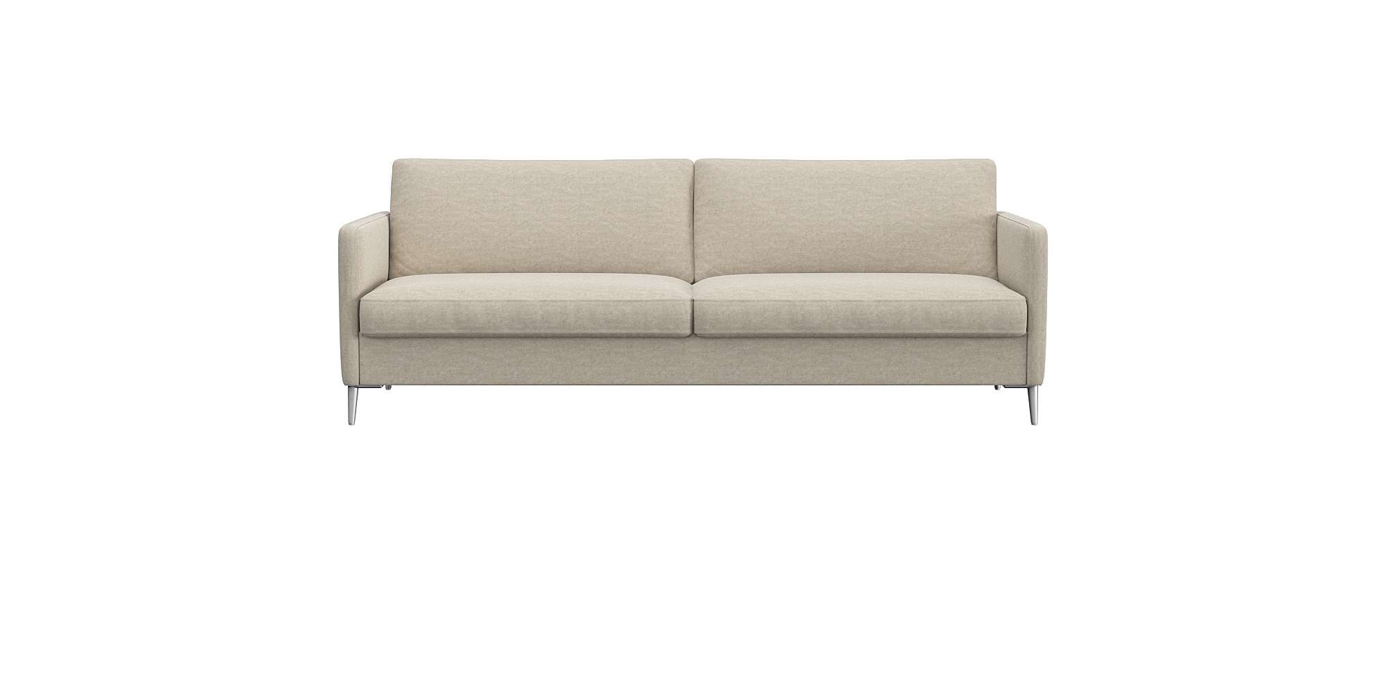FLEXLUX 3-Sitzer "Fiore, super Sitzkomfort durch Kaltschaum im Sitz" schmale Armlehnen, Füße Alu