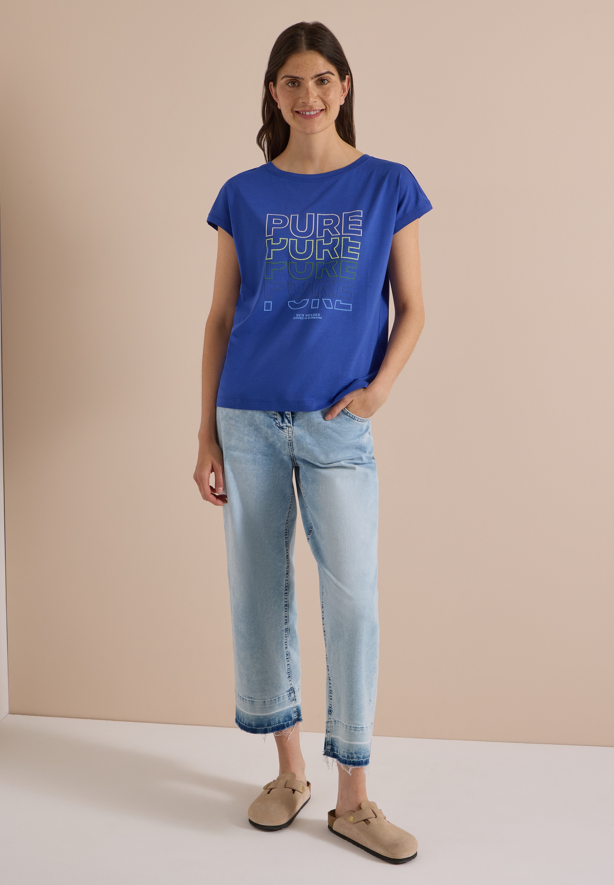 Cecil T-Shirt mit U-Boot-Ausschnitt