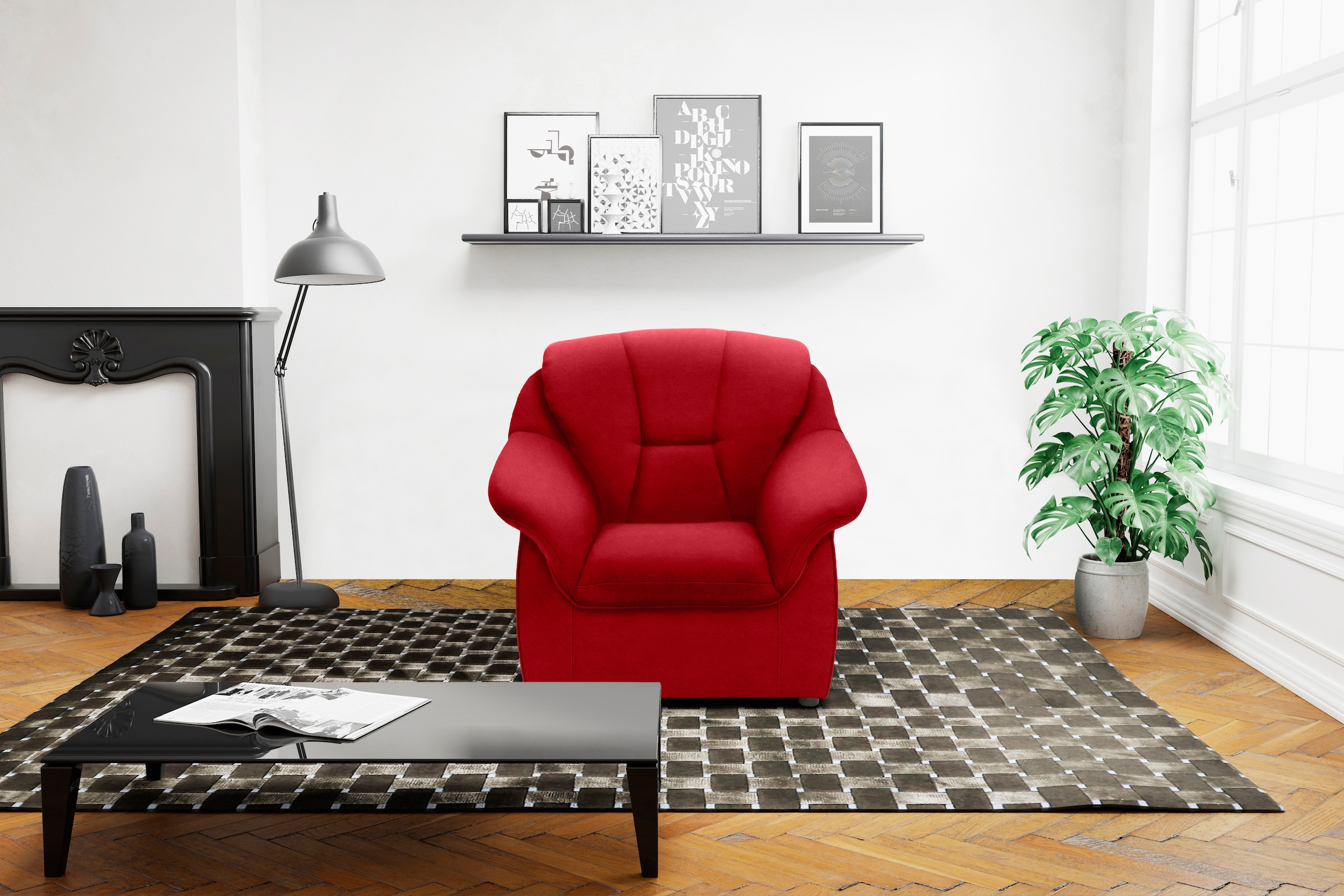DOMO collection Sessel »Faenza für kleine Räume, zeitlos und elegant, kompakte Maße«