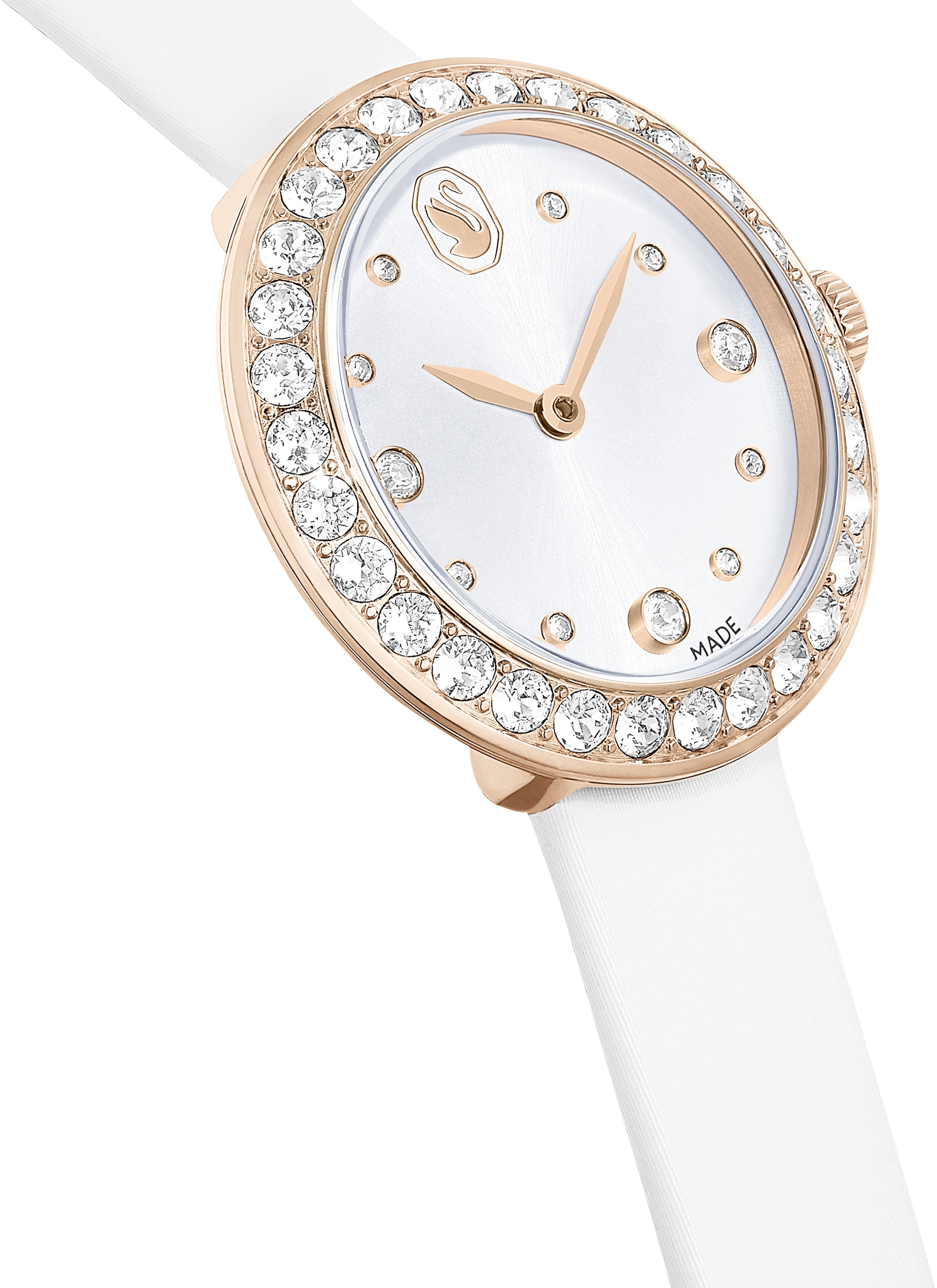 Swarovski Quarzuhr »MATRIX TENNIS«, Armbanduhr, Damenuhr, Swiss Made, Lederarmband, analog