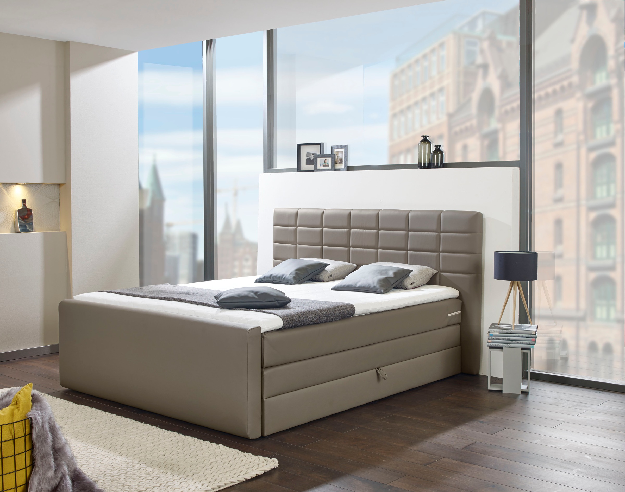 Home affaire Boxspringbett "Lethbridge" inkl. Bettkasten und Topper, zwei M günstig online kaufen