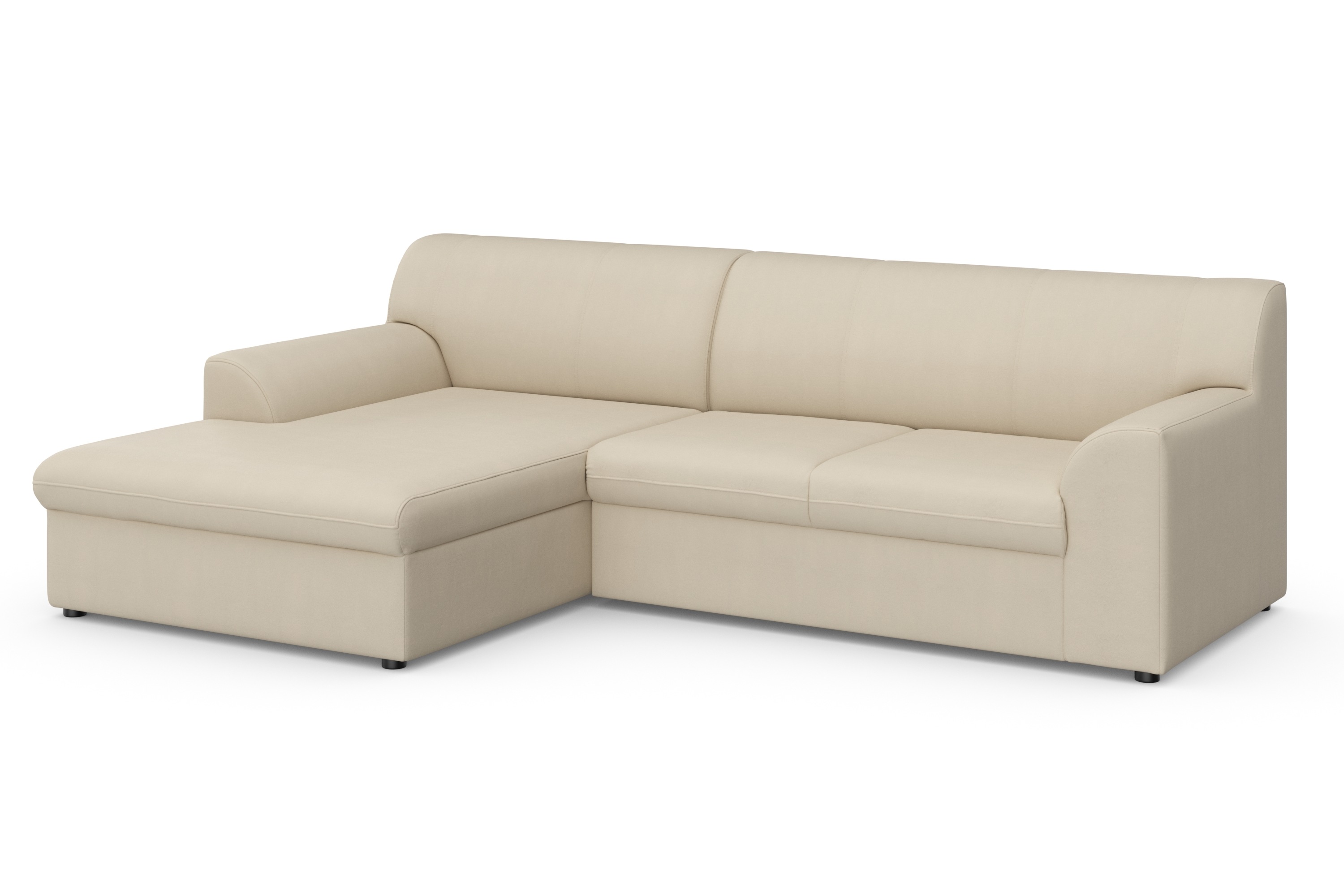 Thumbnail - DOMO collection Ecksofa "Topper, elegant und zeitlos, kompaktes Stellmaß 245/155cm, L-Form" mit Recamiere, wahlweise mit...
