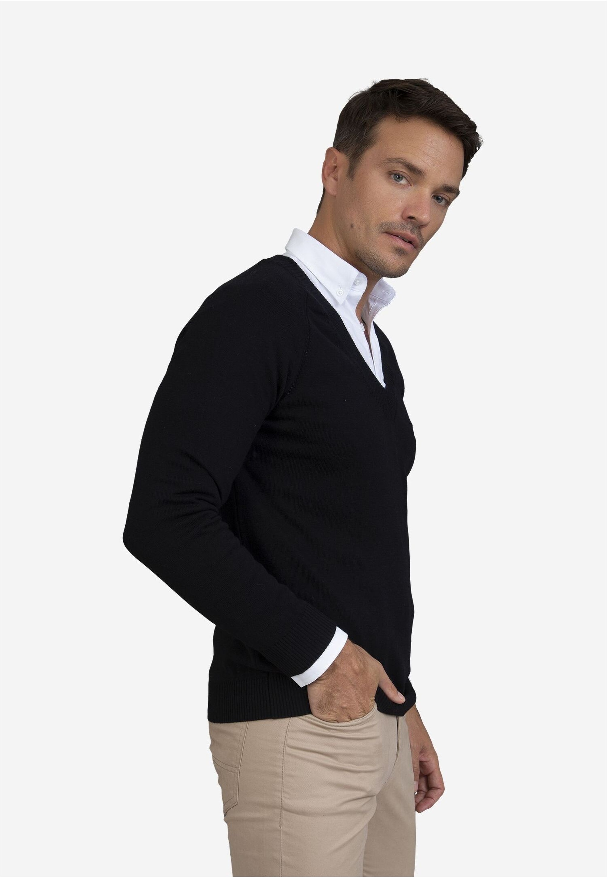 SIR RAYMOND TAILOR Strickpullover »Arma«, (1 tlg.), mit klassischem V-Ausschnitt