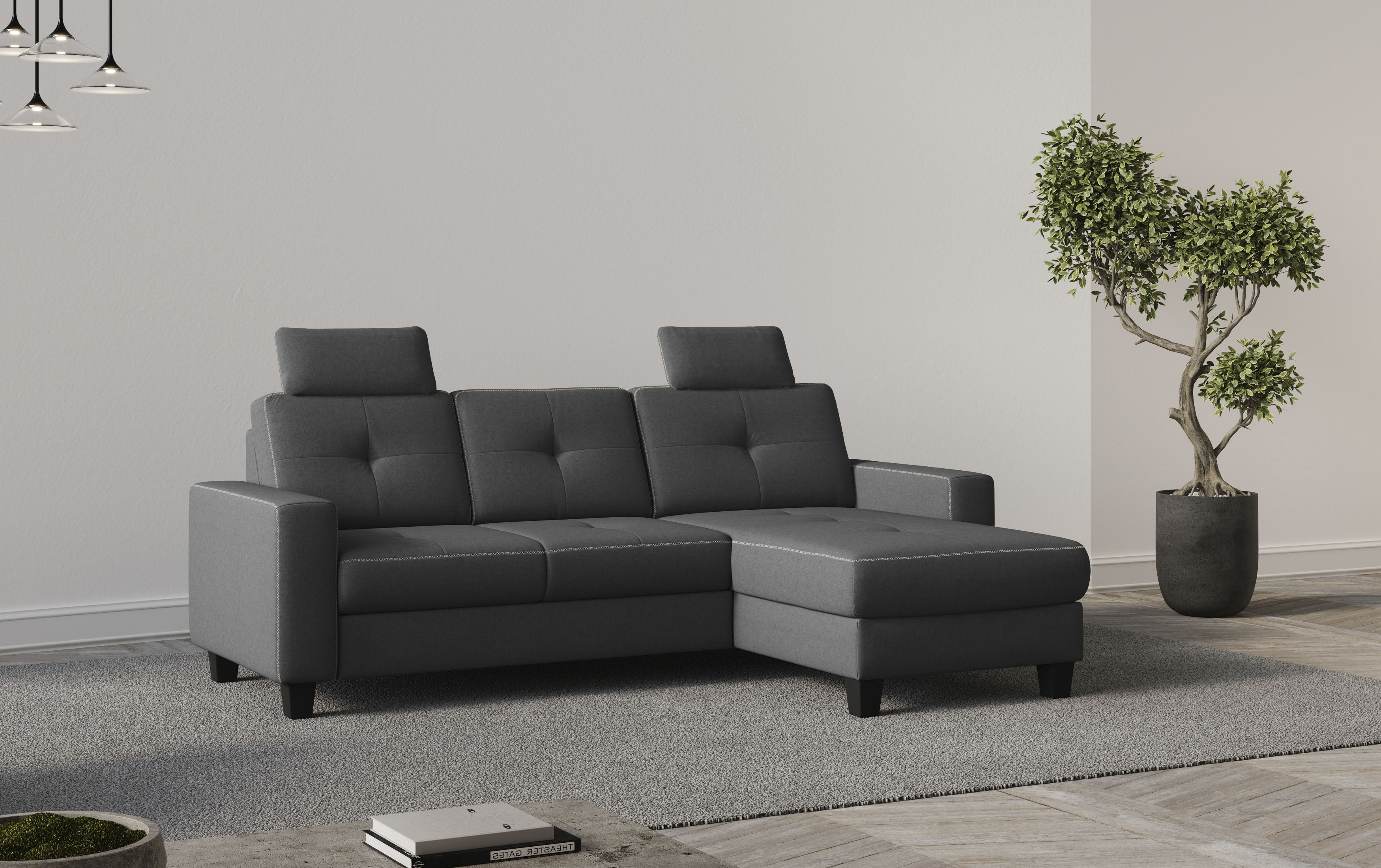 OTTO home Ecksofa "Varese" wahlweise mit Schlaffunktion und Bettkasten