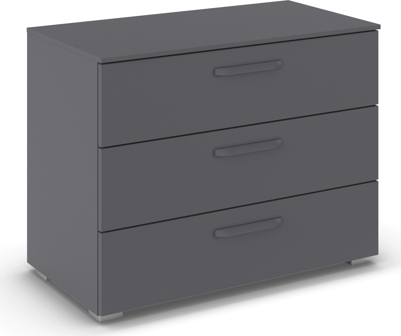 OTTO home Schubkastenkommode "Kommode Sideboard Schubladenkommode Schlafzimmerkommode OTELI" Breite 80 cm SOFT-CLOSE-FUNKTION, elegante Dekor- oder Hochglanzfront, mit 3 geräumigen Schubladen für viel Stauraum MADE IN GERMANY