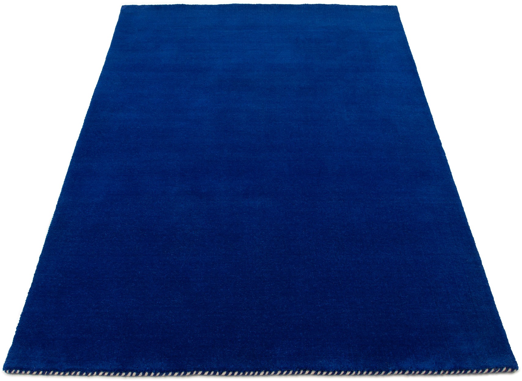 carpetfine Wollteppich »Gabbeh Lola Uni«, rechteckig, 14 mm Höhe, mit natürlichem Pflanzenmaterial von Hand gewebt, auch in Rund