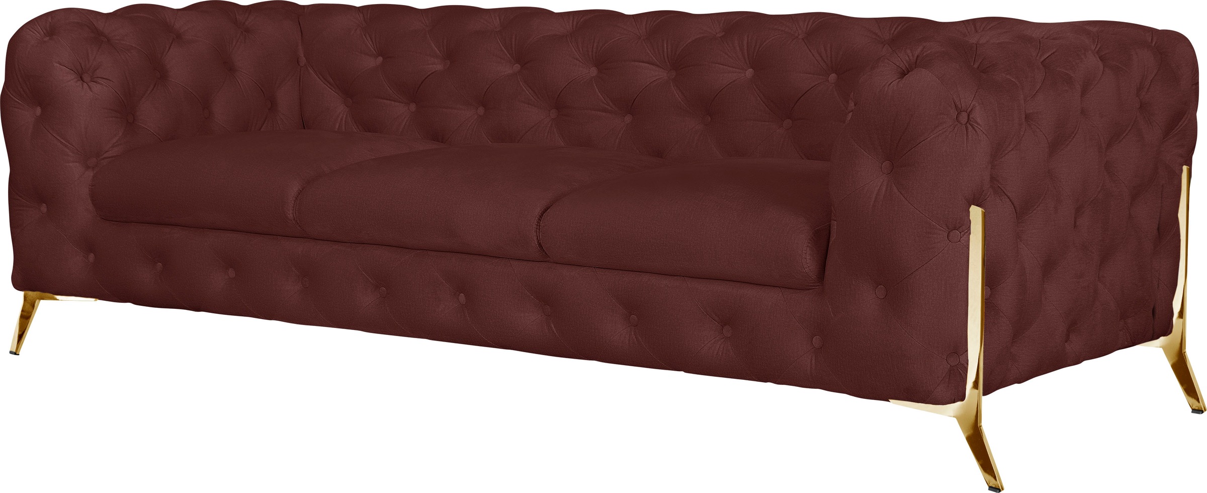 Thumbnail - Home affaire Chesterfield-Sofa "Amaury" aufwändige Knopfheftung, moderne Chesterfield Optik, Fußfarbe wählbar