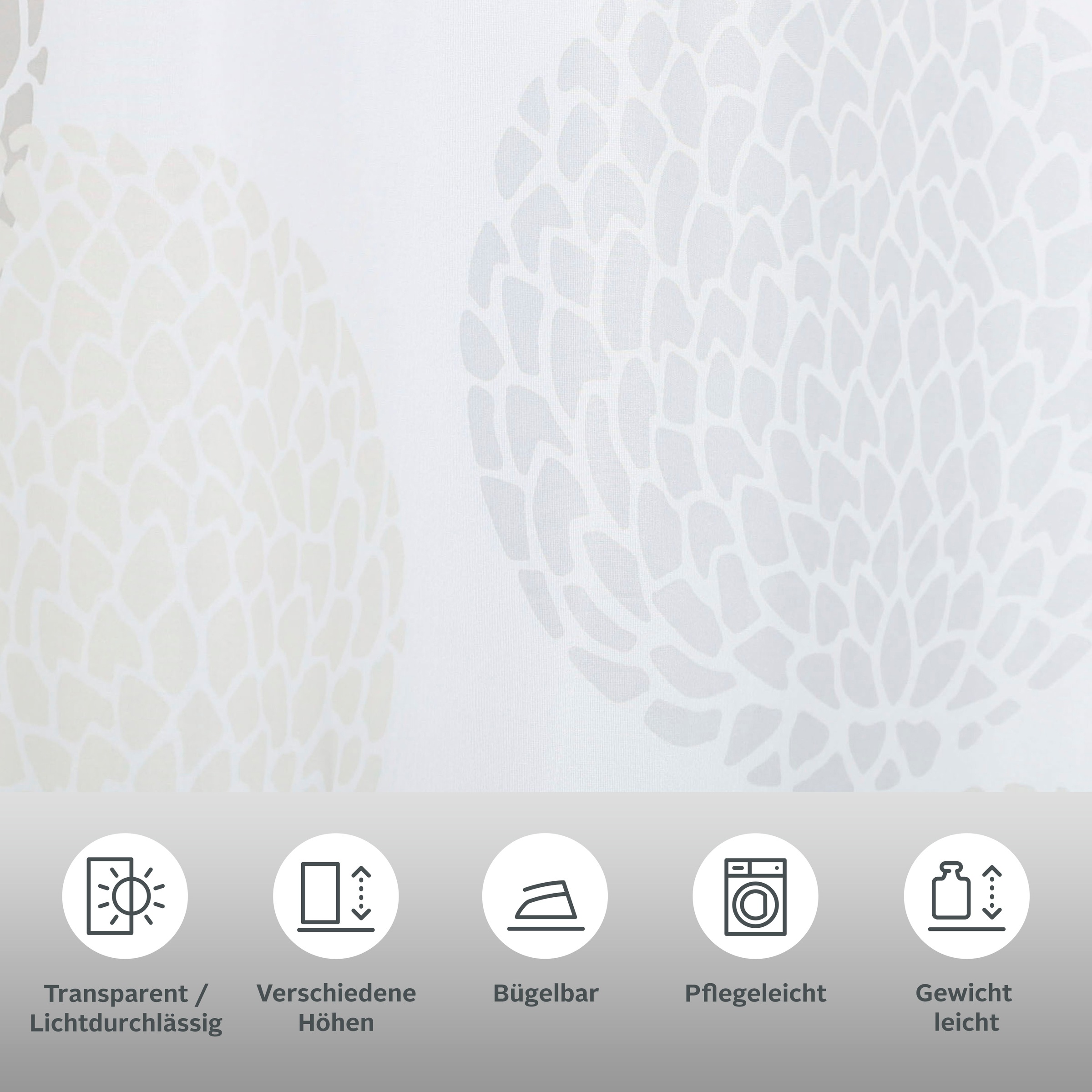 Thumbnail - OTTO home Gardine "BELEM" Ösen 1 Stk. tlg. 1 Schal, Polyester, Kreise