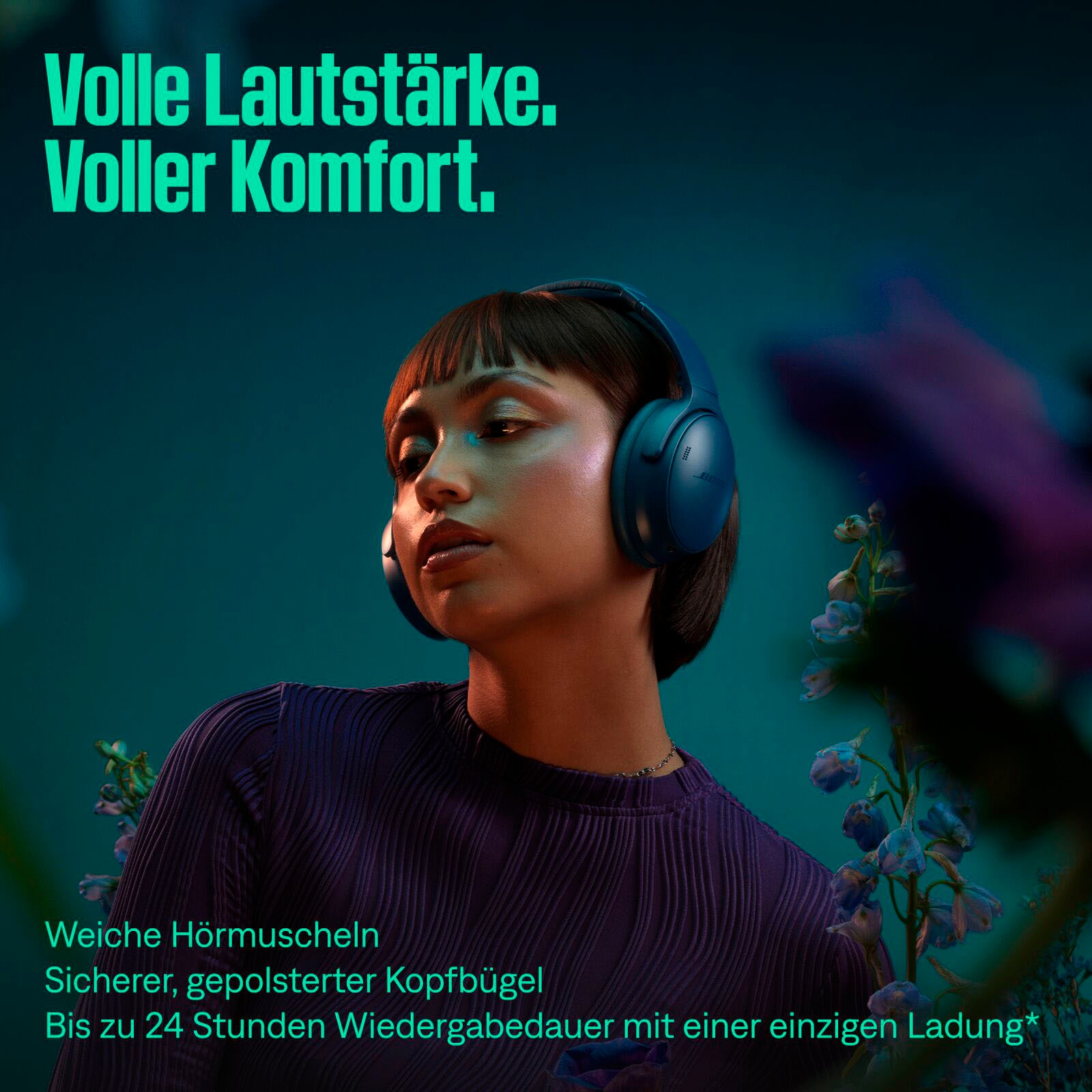 Bose Over-Ear-Kopfhörer »QuietComfort Headphones«, Bluetooth, Transparenzmodus-Multi-Point-Verbindung-Freisprechfunktion-Rauschunterdrückung-Noise-Cancelling, 2 Modi, Anpassbare Einstellungen, Audiokabel mit integriertem Mikrofon