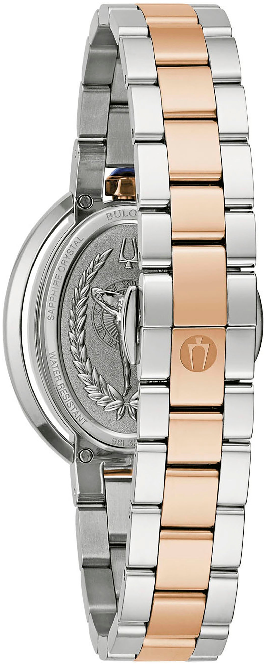 Bulova Quarzuhr »Rubaiyat«, Armbanduhr, Damenuhr, Edelstahlarmband, analog