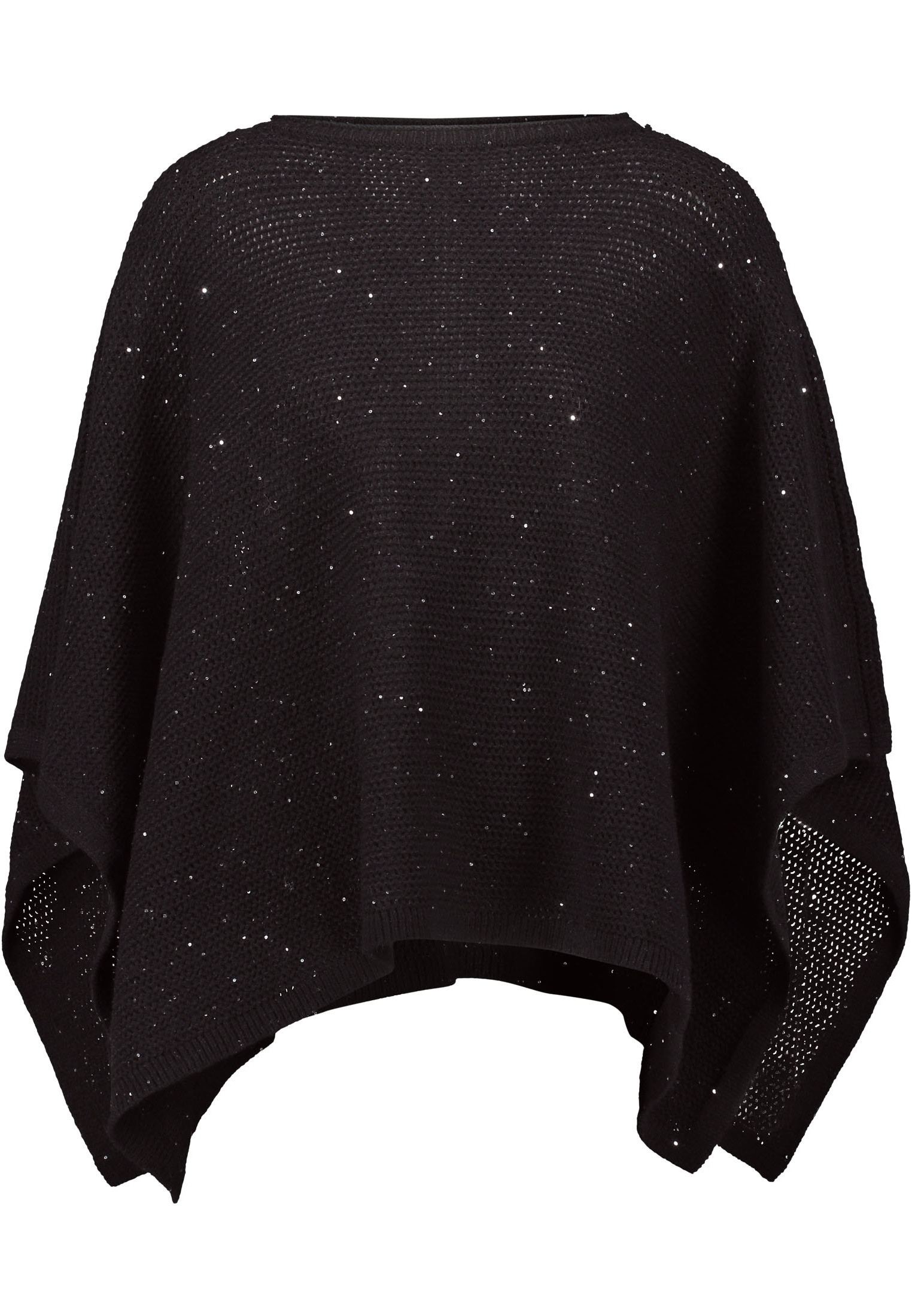 Zero 2-in-1-Strickjacke »zero Poncho mit Glitzersteinchen«, Ziersteine