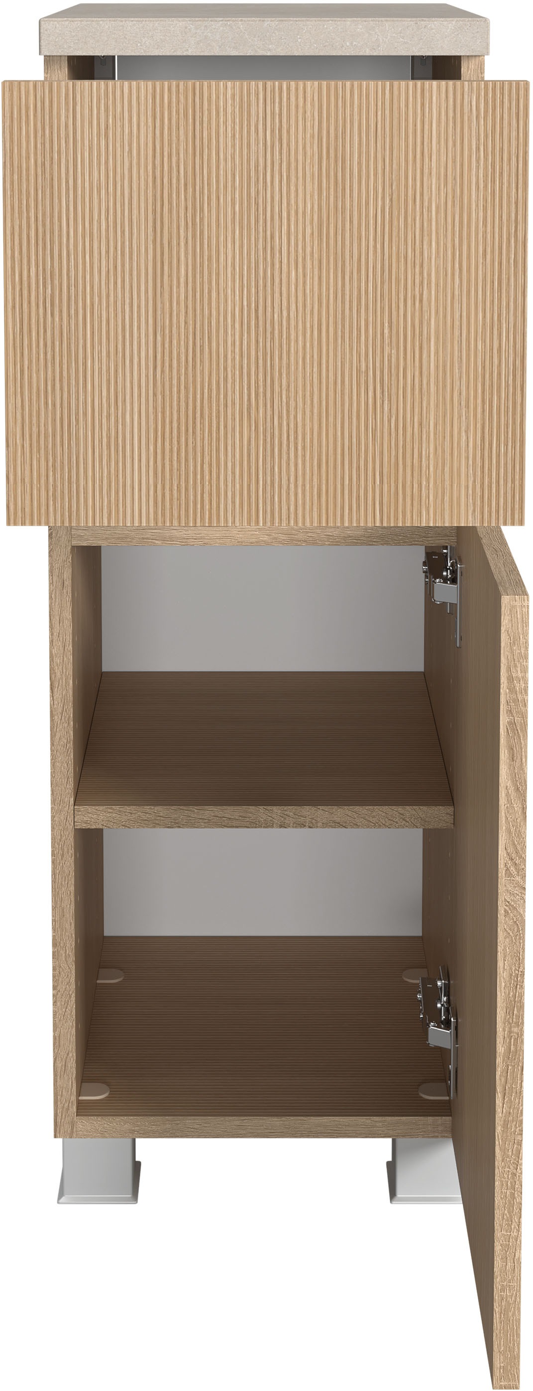 welltime Badmöbel-Set »Eixo«, Set 120 cm breit, Badmöbel mit LED-Beleuchtung
