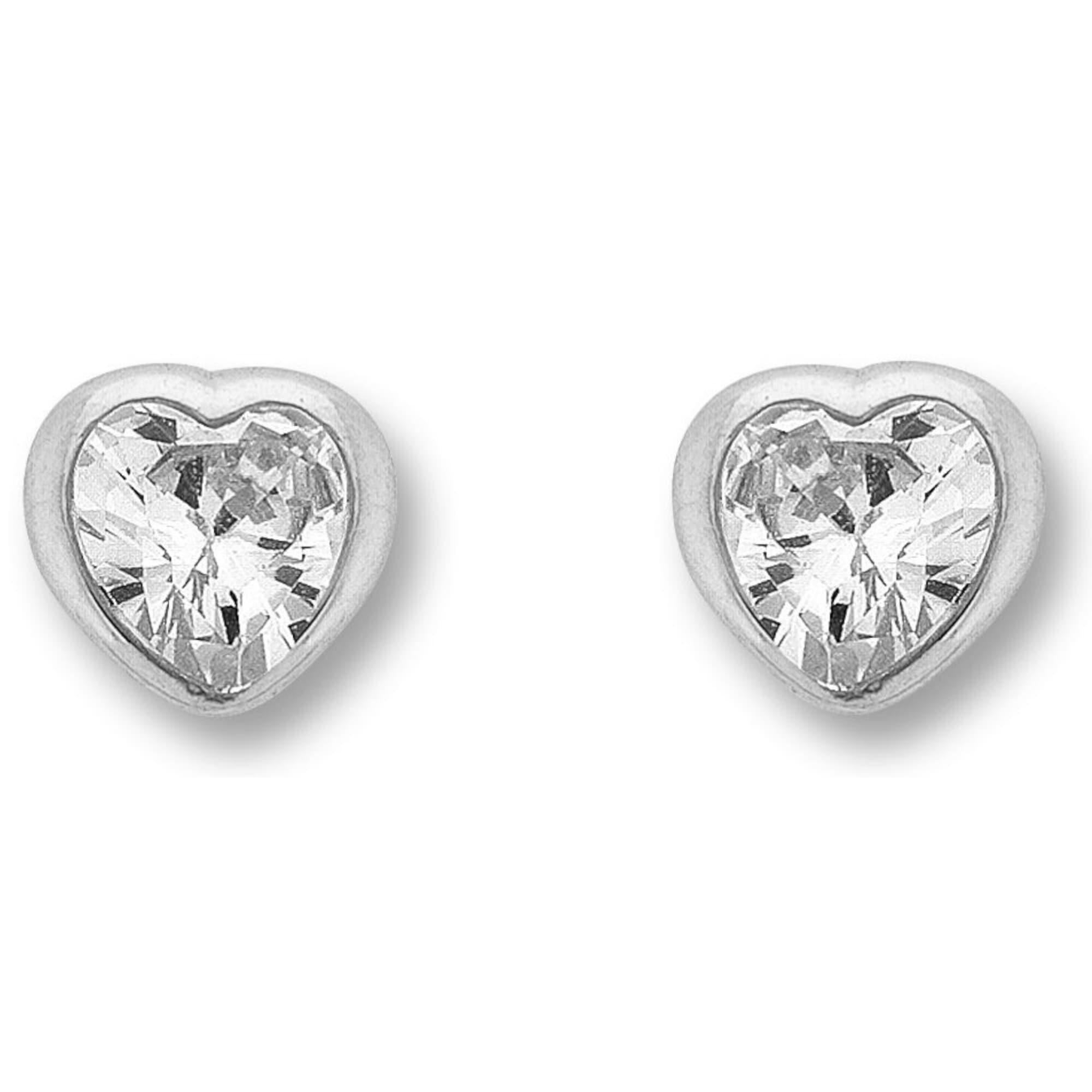 ONE Herz Silber | 925 für bestellen Ohrstecker Herz aus ELEMENT BAUR »Zirkonia Paar Schmuck Ohrringe Damen Ohrstecker Silber«,
