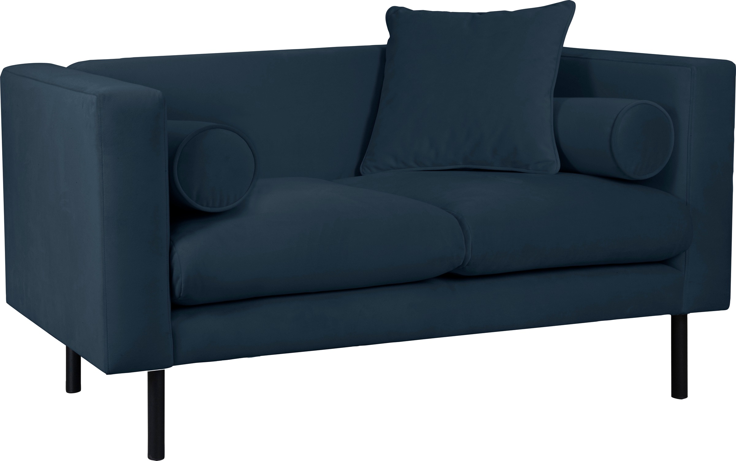Guido Maria Kretschmer Home&Living 2-Sitzer »Lillibeth Designsofa mit Wellenunterfederung, Maße B/T/H: 155/74/83 cm«, Zierkissen als Wendekissen, in Samtoptik oder Cord