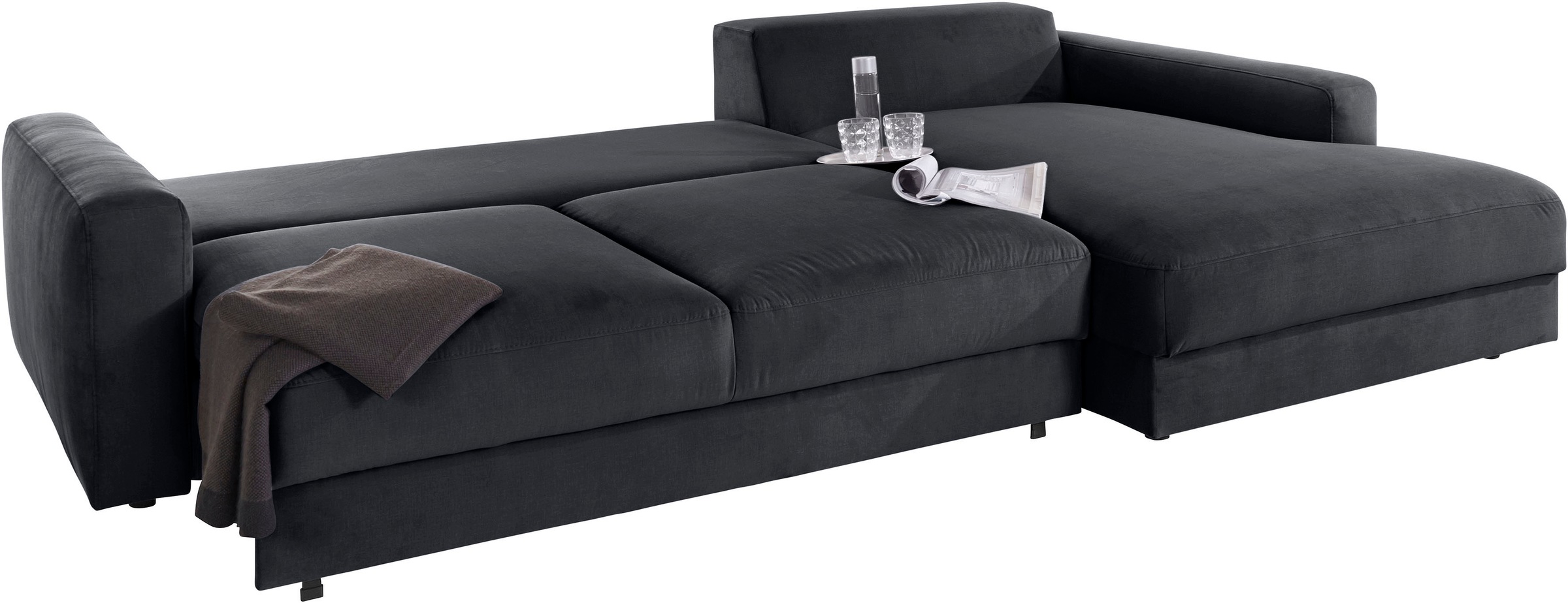 Places of Style Ecksofa »Bloomfield, bequem und elegant, OTTOs Choice, L-Form«, wahlweise mit Bettfunktion und Bettkasten