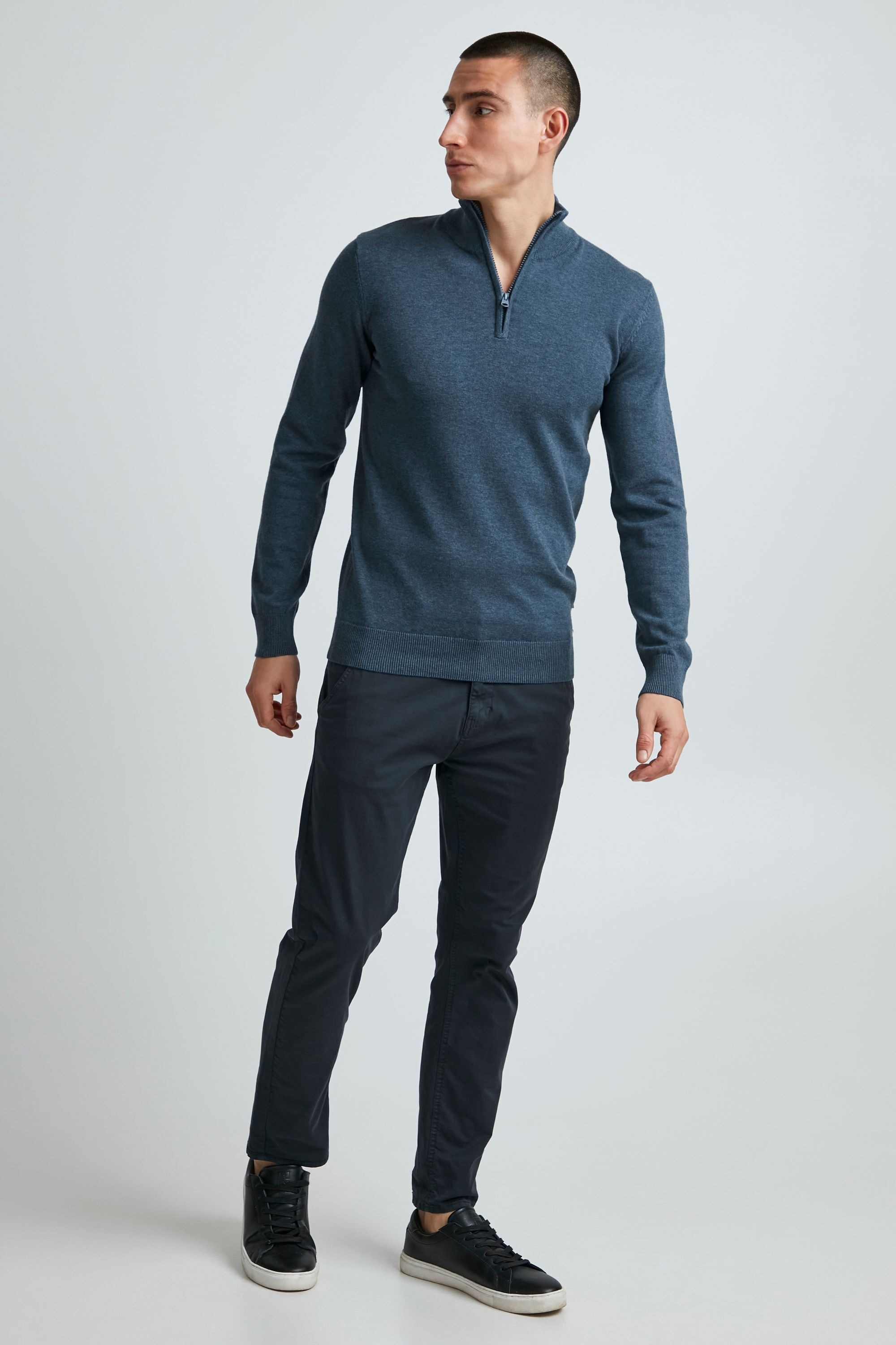 Troyer 11 PROJECT "Troyer PRMelville", Herren, Gr. XXL, blau (ensign blau melange), Obermaterial: 100% Baumwolle CO., meliert, normal, Pullover Troyer 2