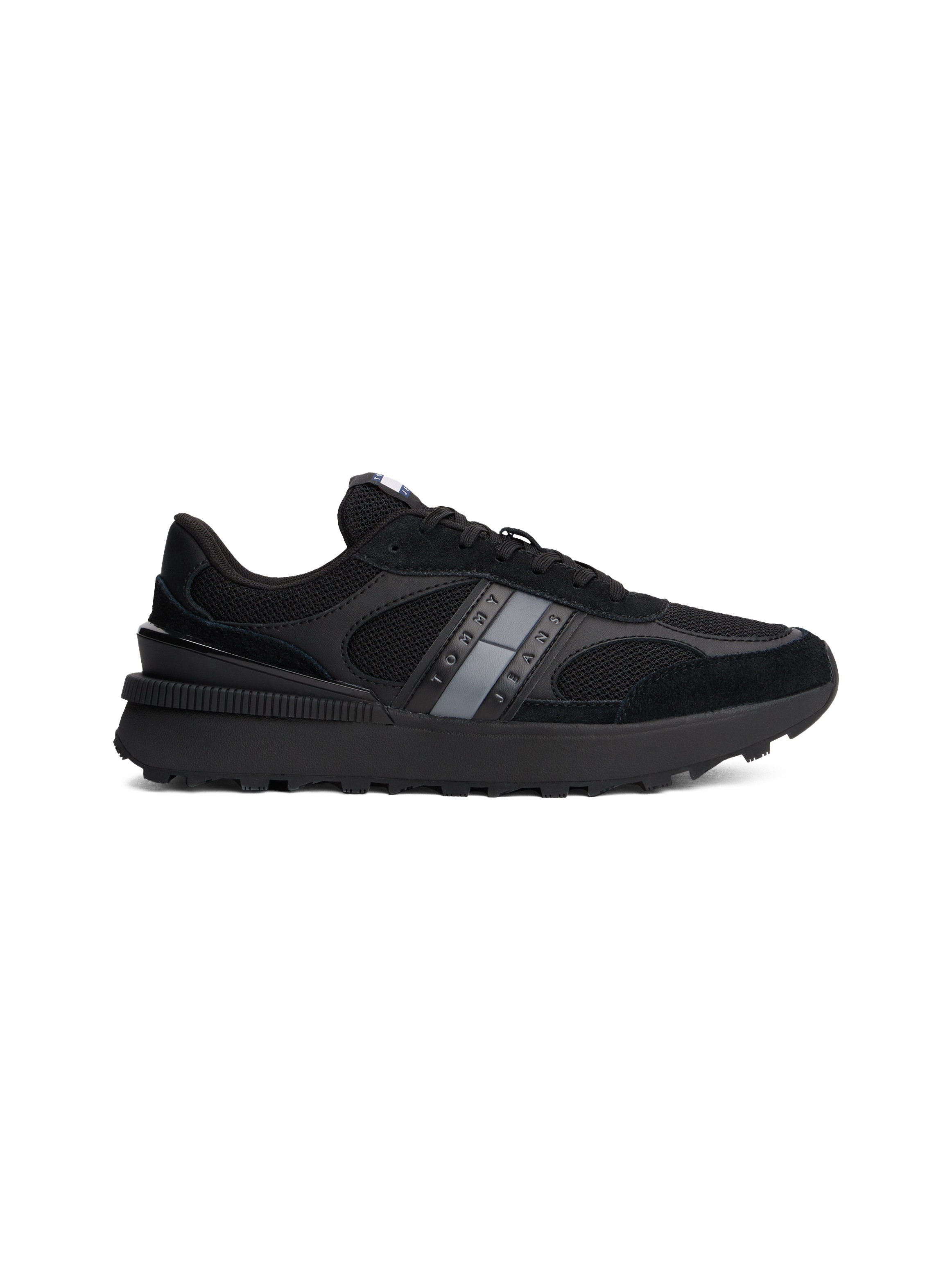Tommy Jeans Sneaker »TJM TECHNICAL RUNNER ESS«, Freizeitschuh, Halbschuh, Schnürschuh mit gepolstertem Schaftrand