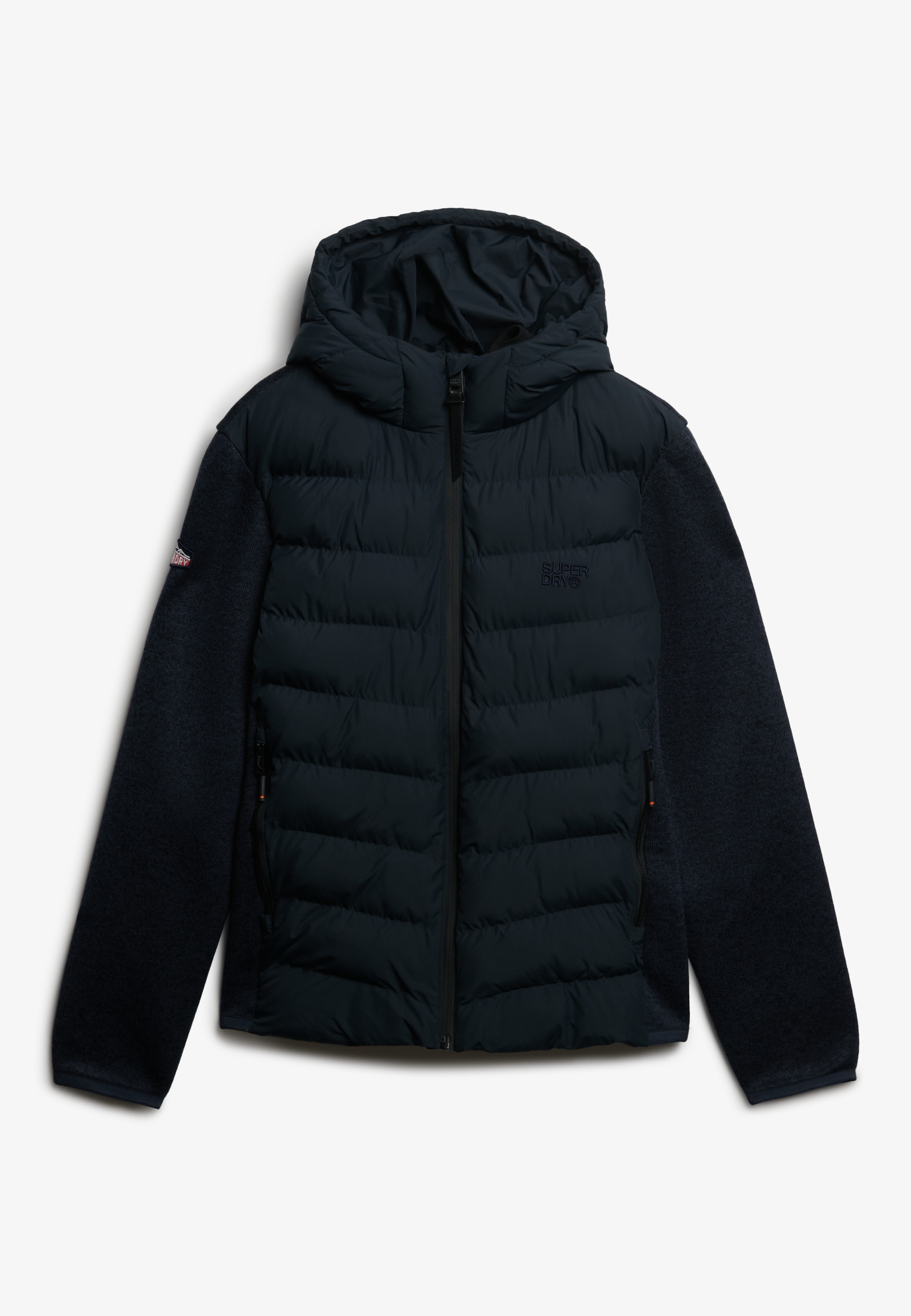 Superdry Steppjacke »HOODED STORM KNIT HYBRID JKT«, mit Kapuze